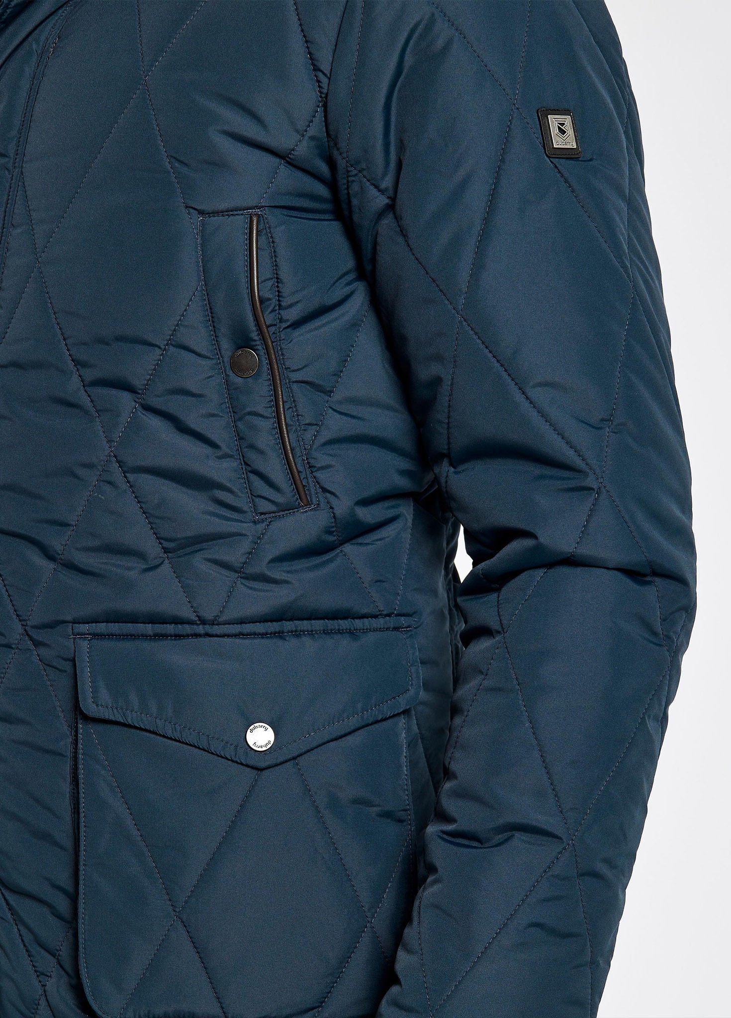 Farmley Men’s Quilted Jacket - Navy - Image 8