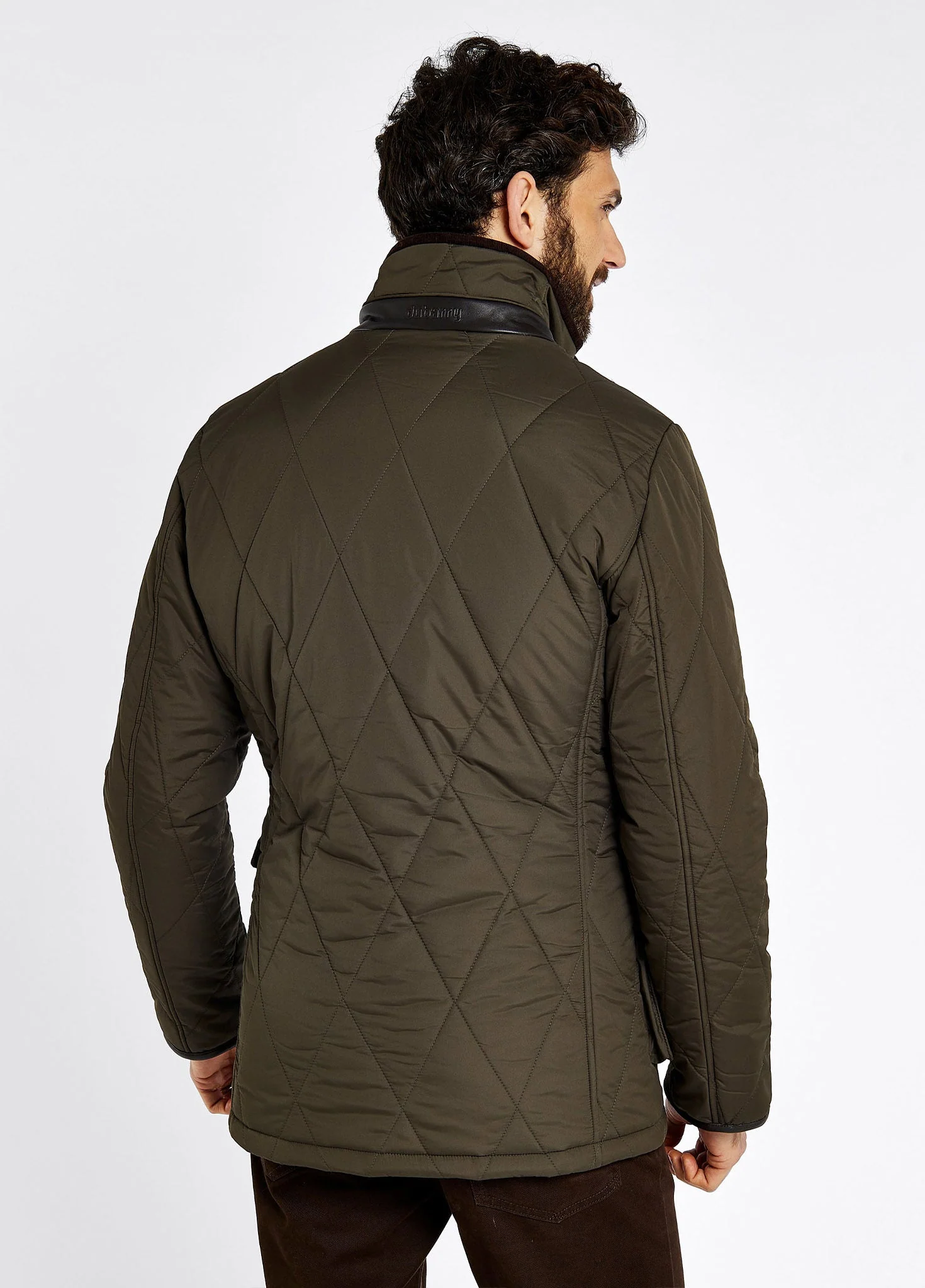 Farmley Men’s Quilted Jacket - Olive - Image 4