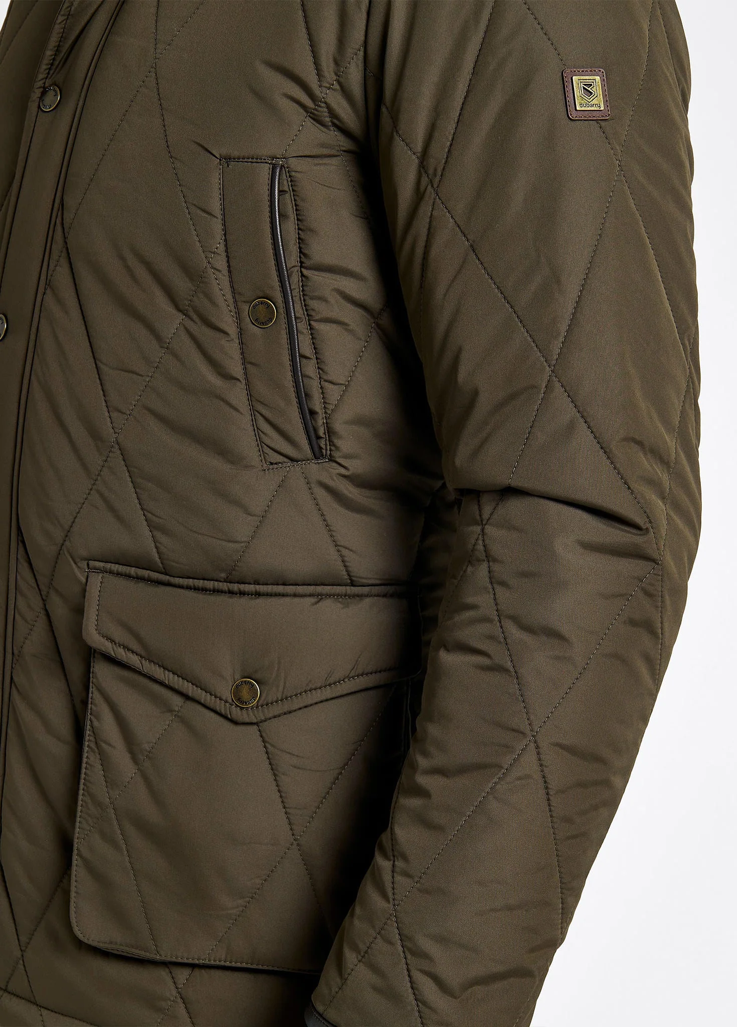 Farmley Men’s Quilted Jacket - Olive - Image 5