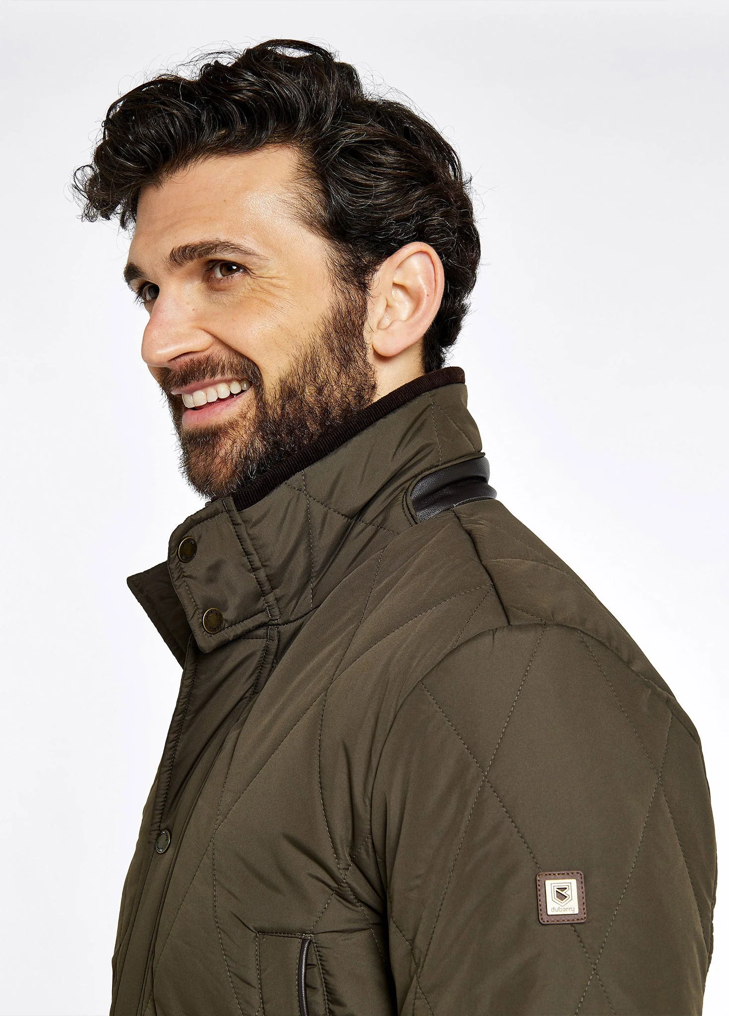 Farmley Men’s Quilted Jacket - Olive - Image 6
