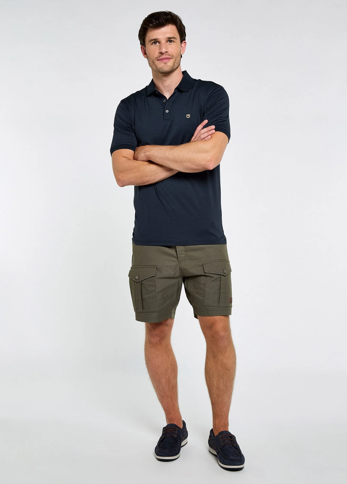 Forde Men’s activewear polo - Navy - Image 2