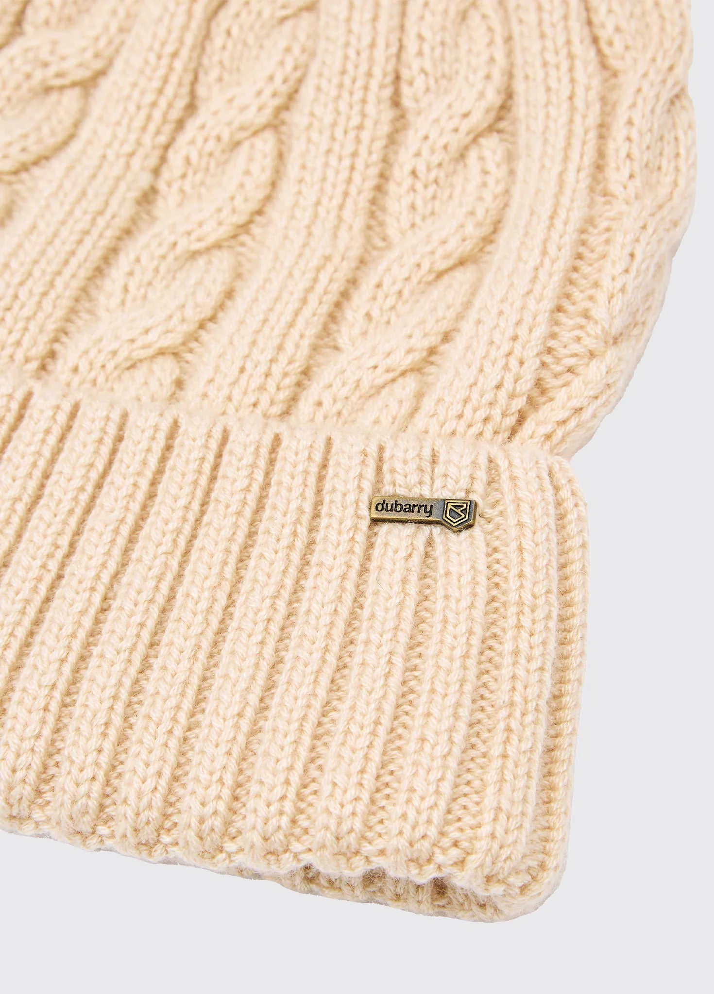 Forester Knitted bobble hat - Chalk - Image 2