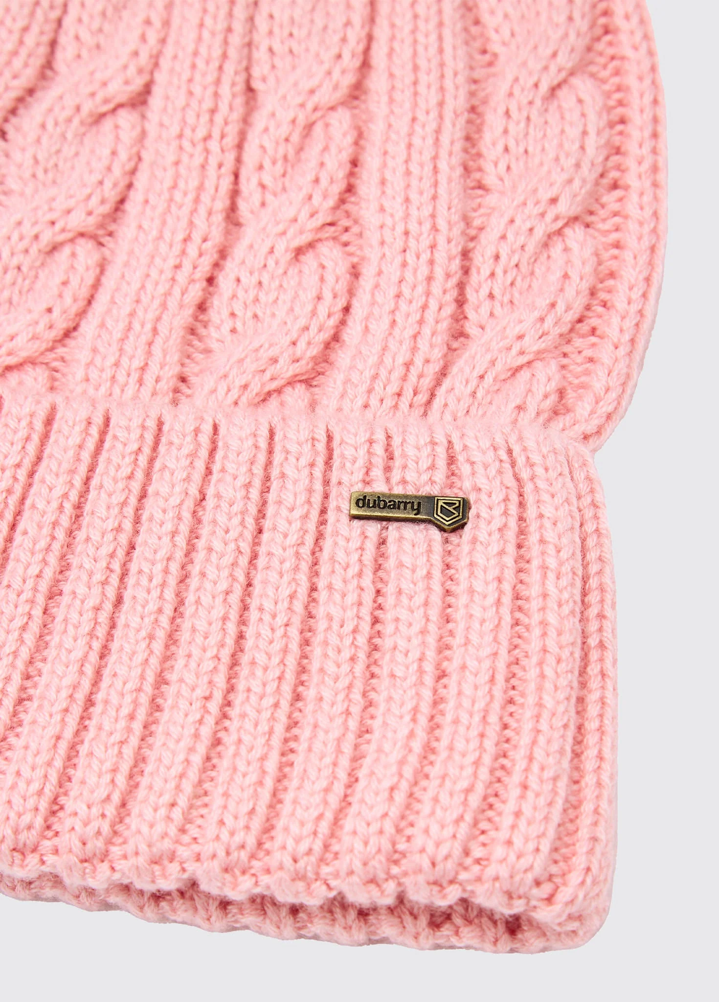 Forester Knitted bobble hat - Dusky Rose - Image 2