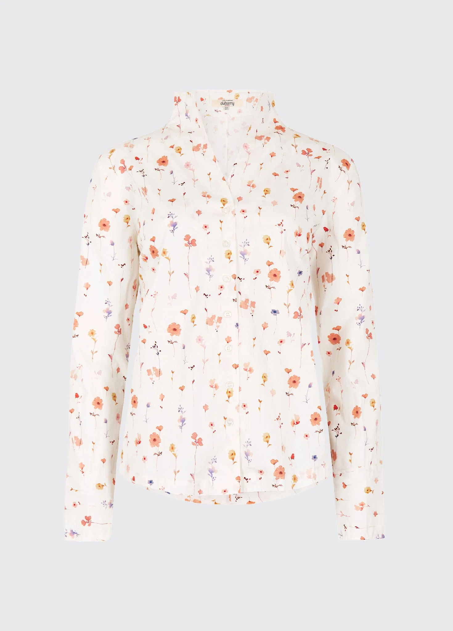 Fuchsia Women's printed long-sleeve shirt - white