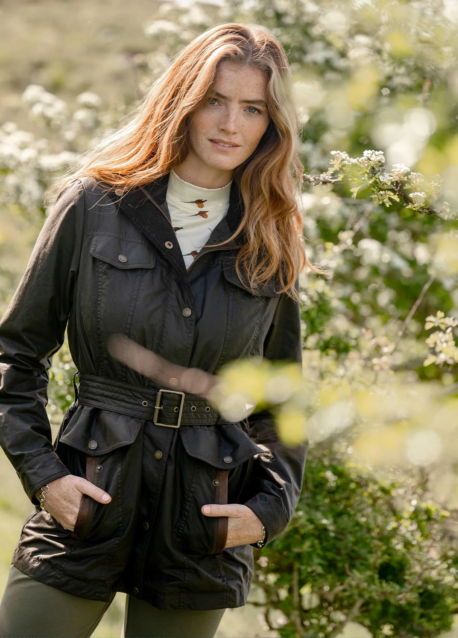 Gandon Women's wax cotton coat - Verdigris - Image 3