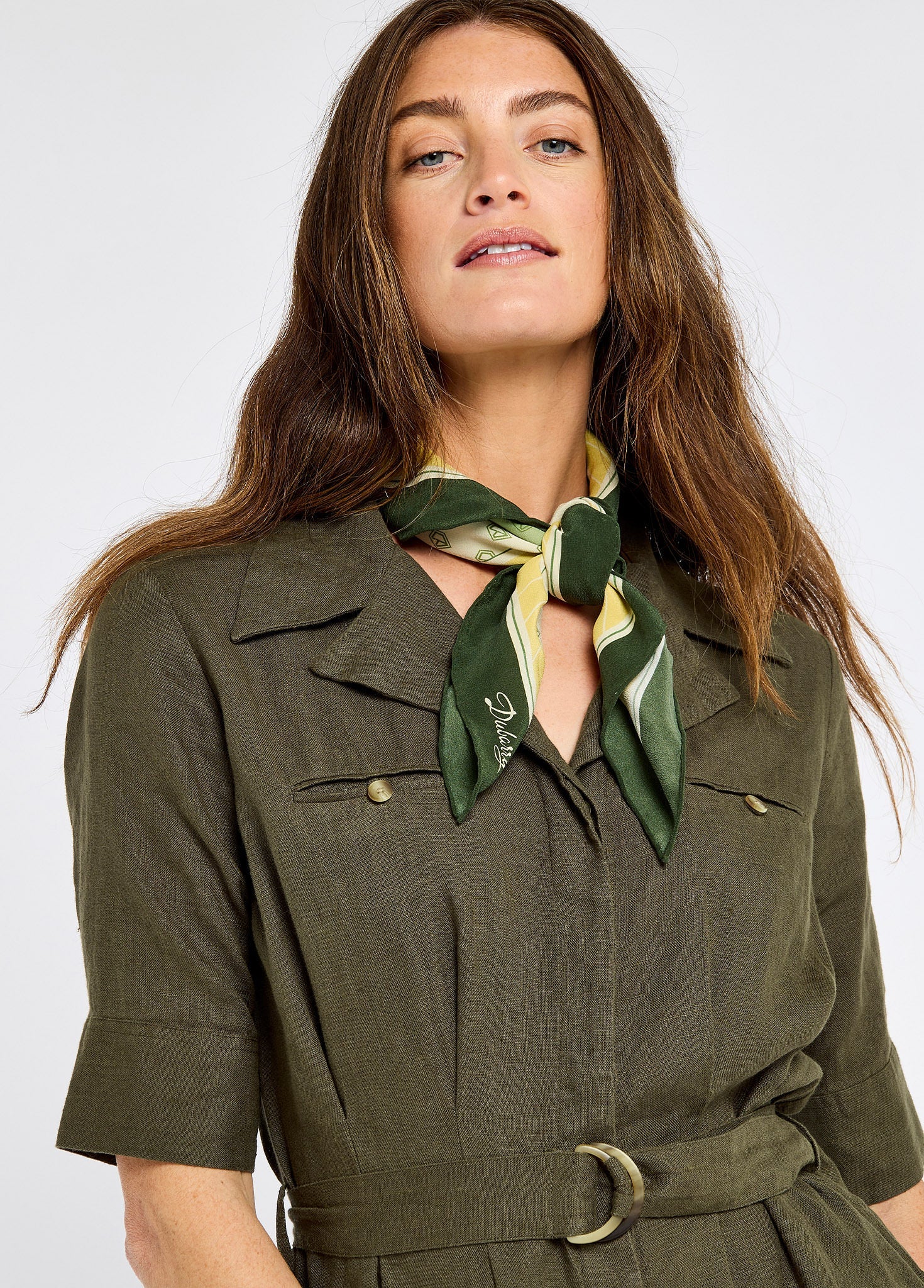 Gaynor Women’s linen dress - Khaki - Image 4