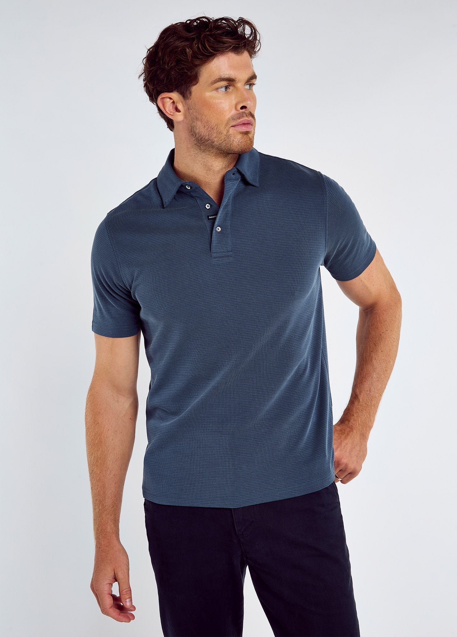 Gilligan Men’s Tencel™ Modal polo - Atlantic - Image 3