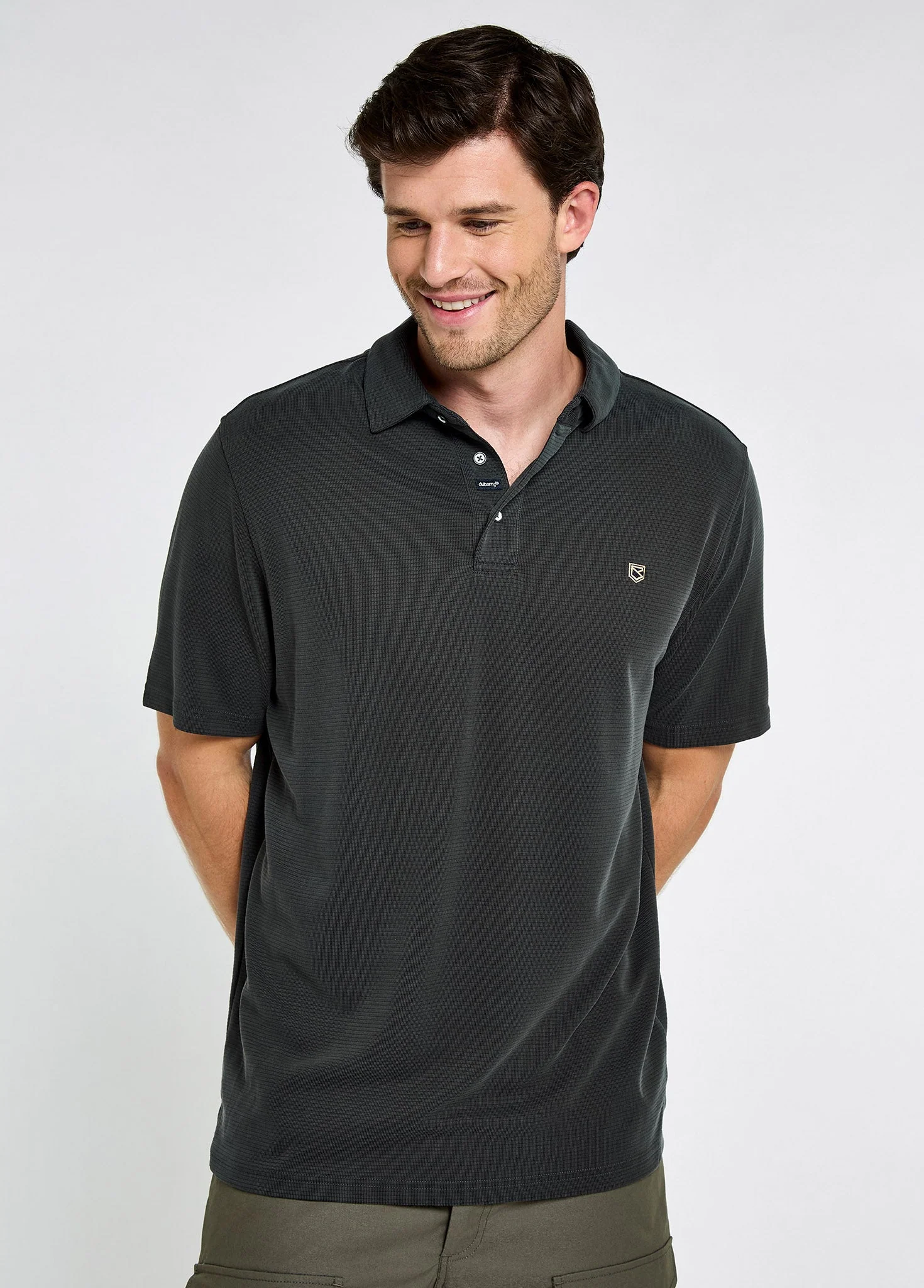 Gilligan Men’s Tencel™ Modal Polo - Black - Image 3