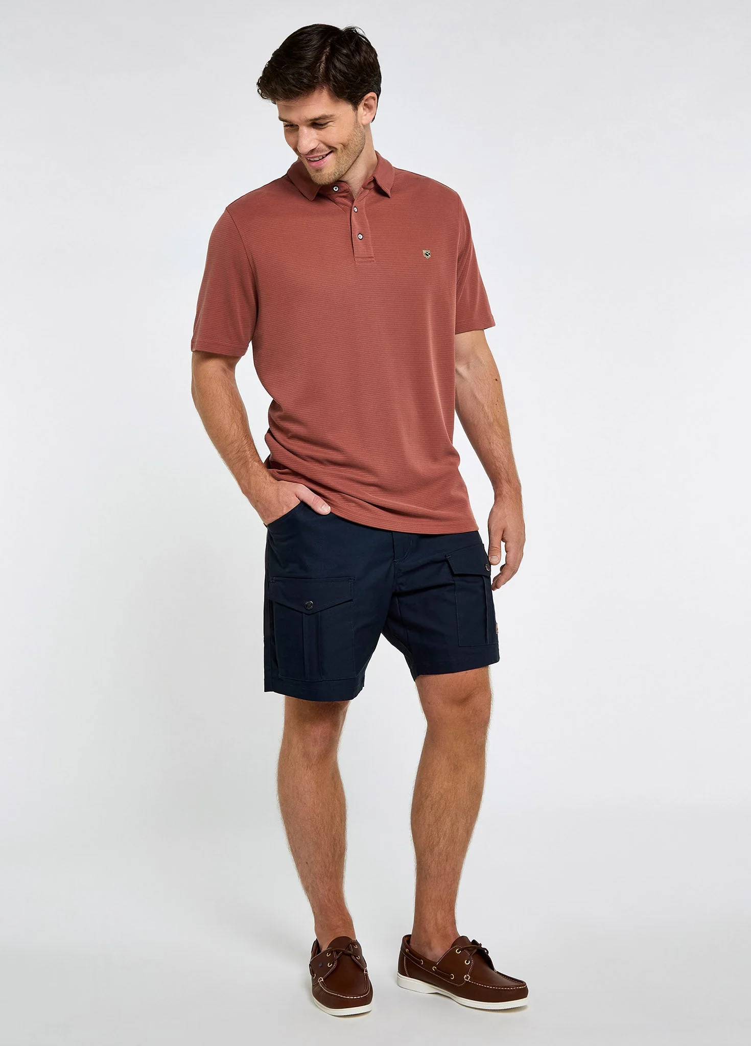 Gilligan Men’s Tencel™ Modal Polo - Rust - Image 2