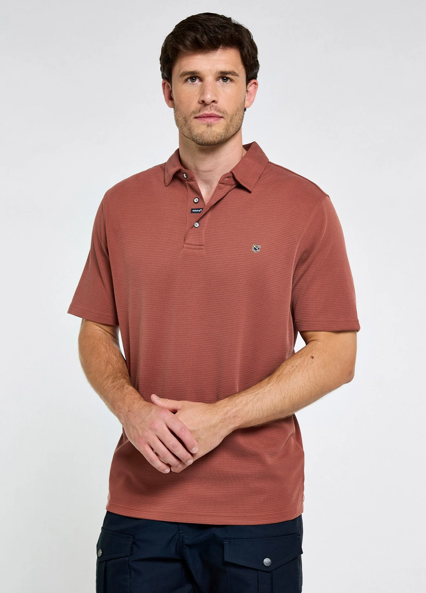 Gilligan Men’s Tencel™ Modal Polo - Rust - Image 3
