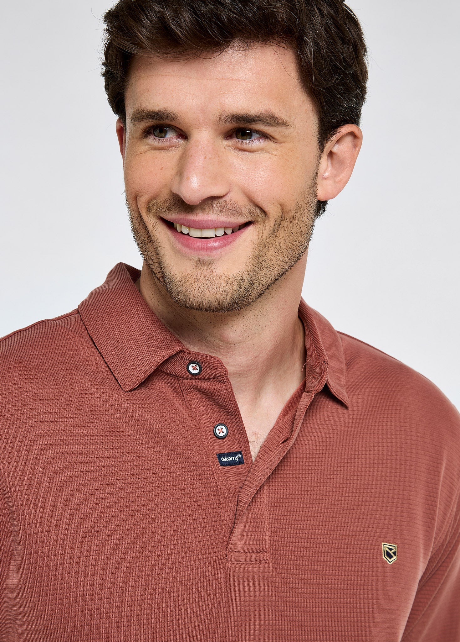 Gilligan Men’s Tencel™ Modal Polo - Rust - Image 4
