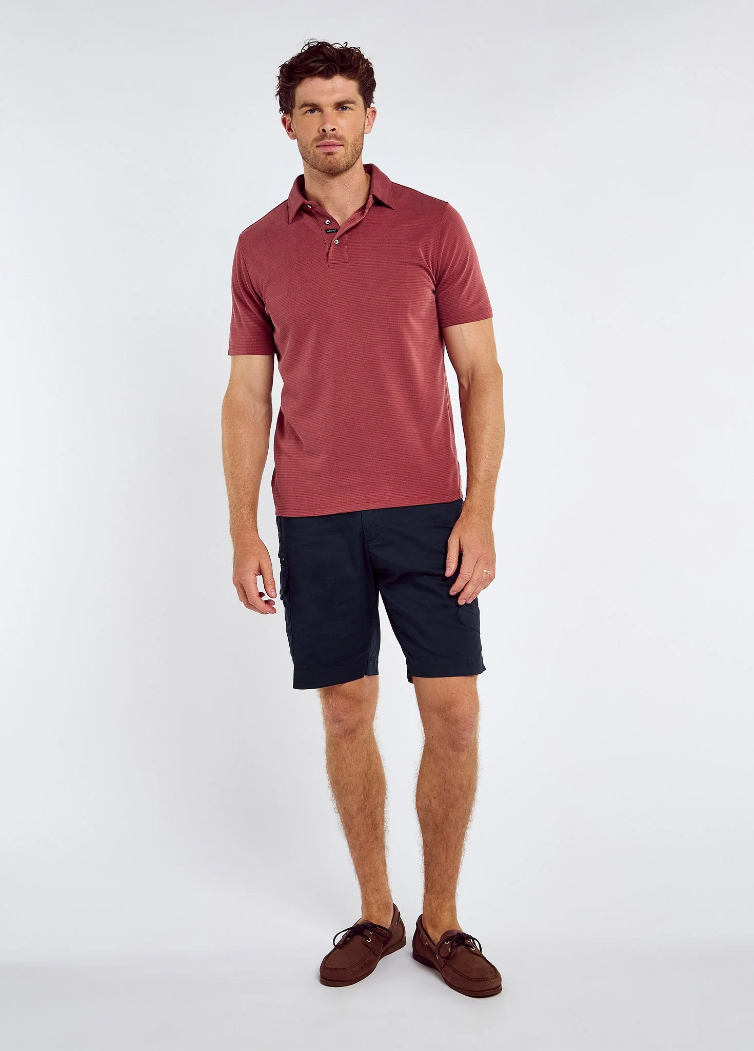 Gilligan Men’s Tencel™ Modal polo - Wine - Image 2