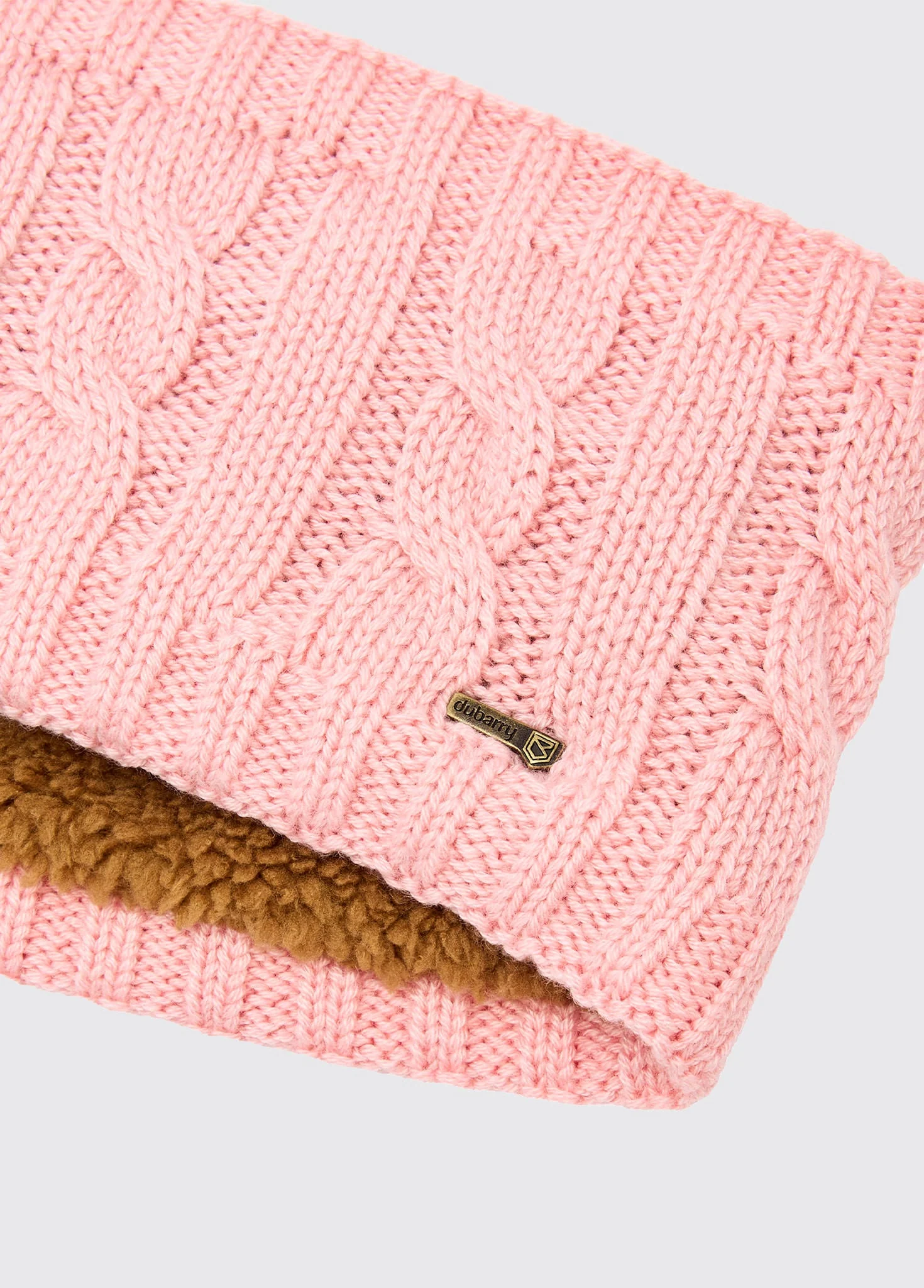 Gleeson Cable knit headband - Dusky Rose - Image 2