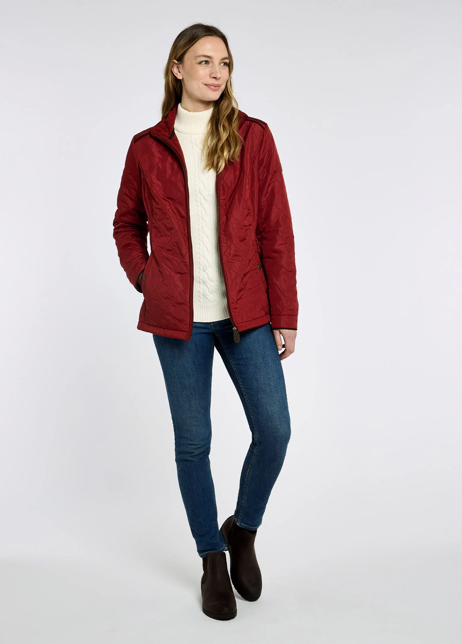 Glenfarne Quilted Jacket - Red Pepper - Image 2