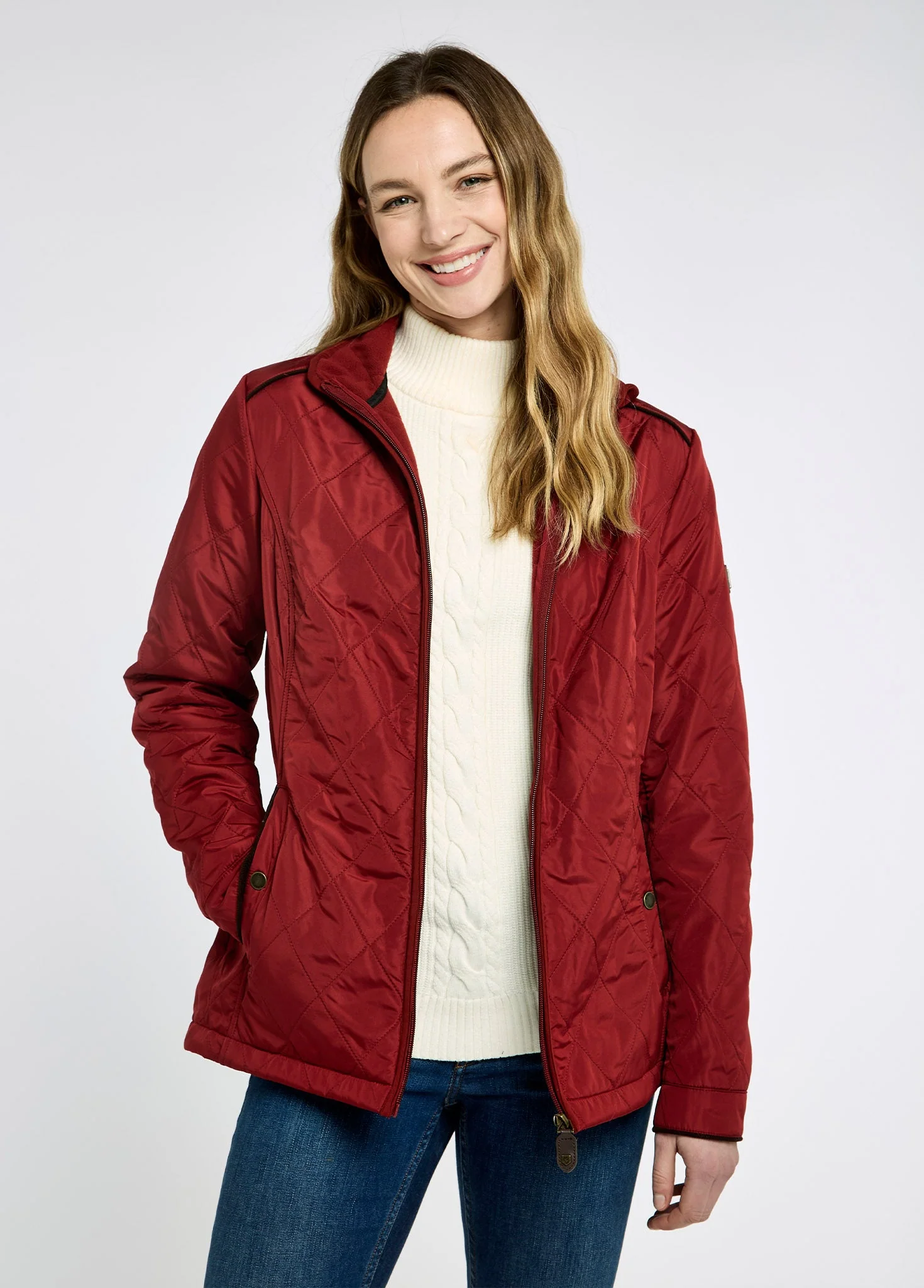 Glenfarne Quilted Jacket - Red Pepper - Image 3