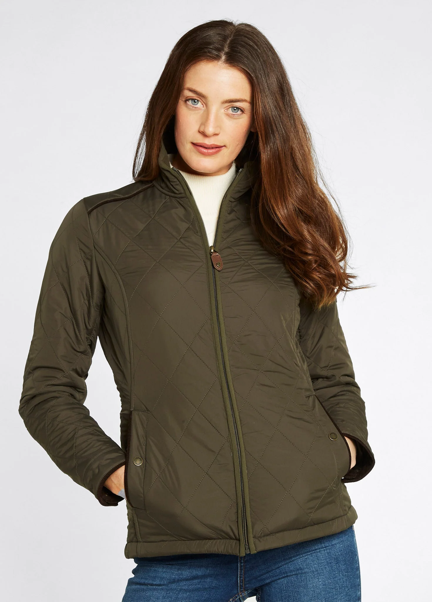 Glenfarne Women’s Quilted Jacket - Olive - Image 3