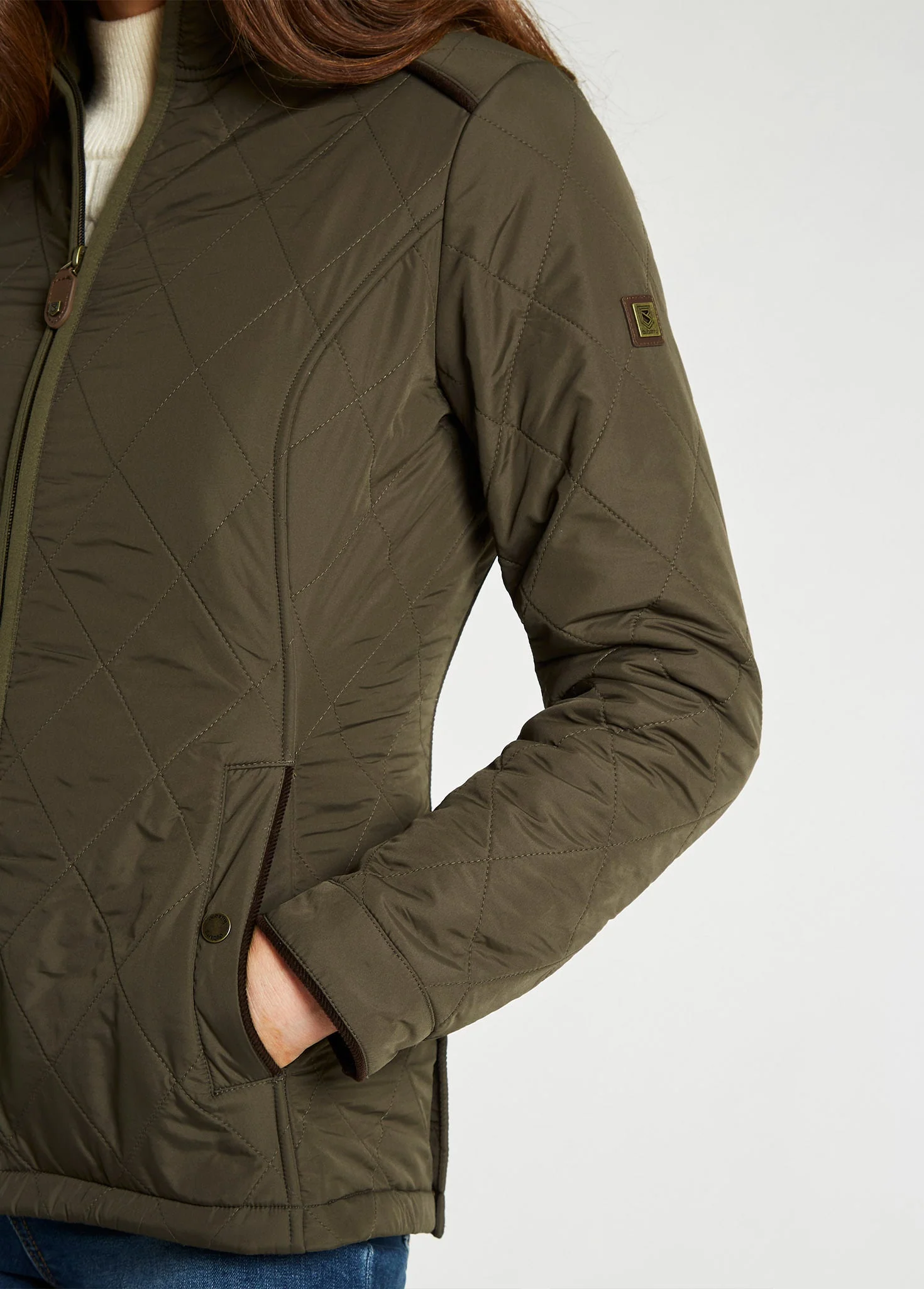 Glenfarne Women’s Quilted Jacket - Olive - Image 4
