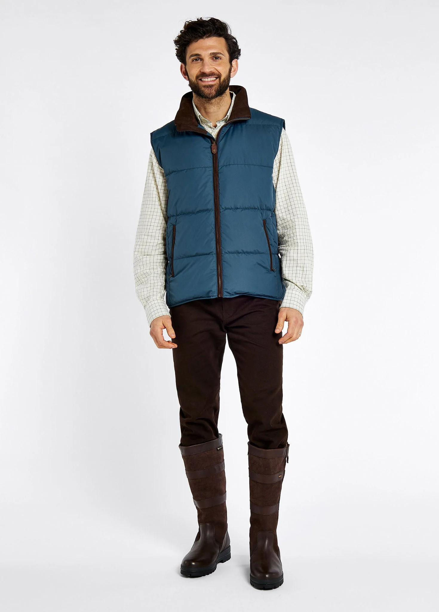 Graystown Men's Down Gilet - Steel - Image 2