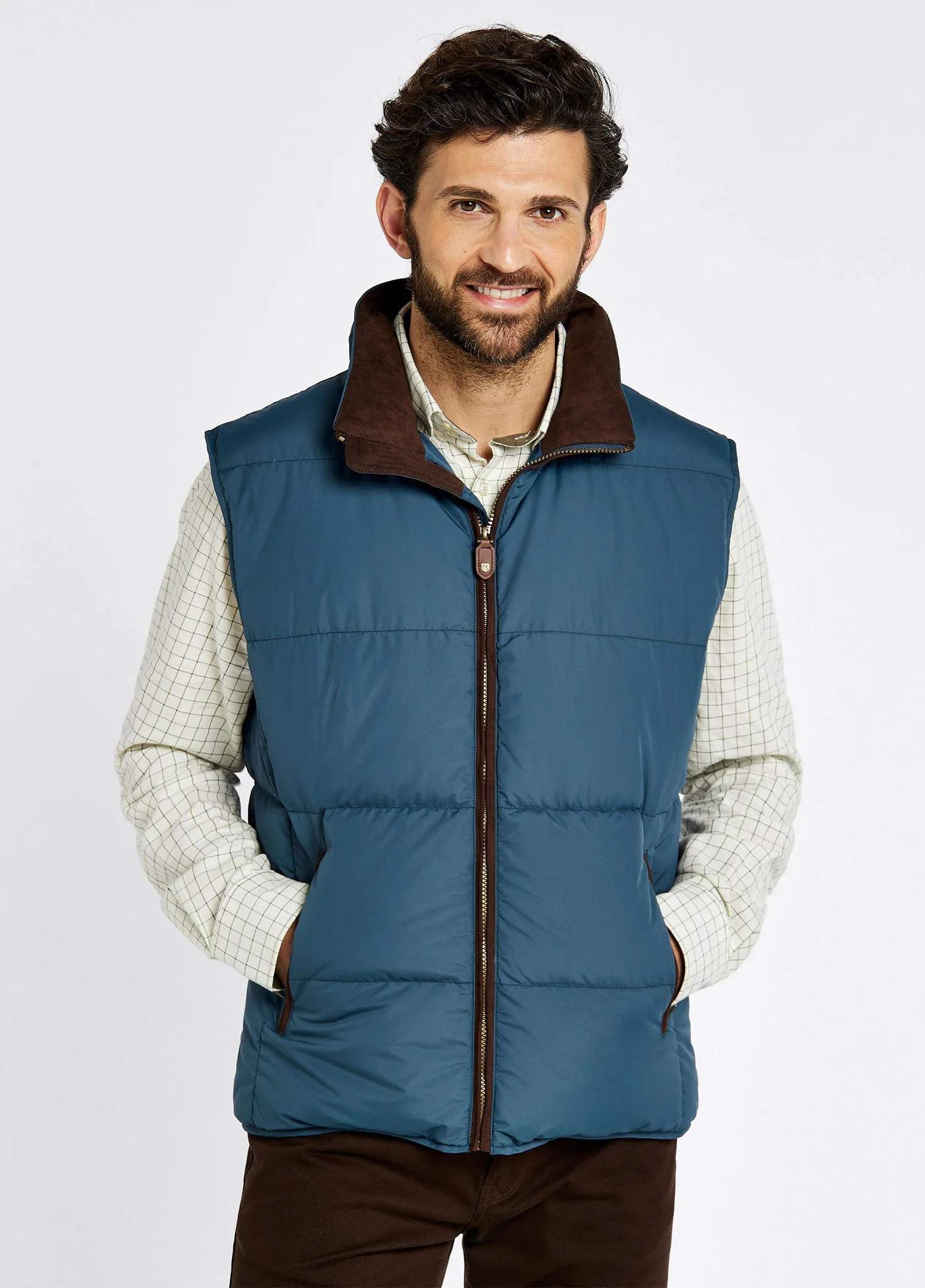 Graystown Men's Down Gilet - Steel - Image 3