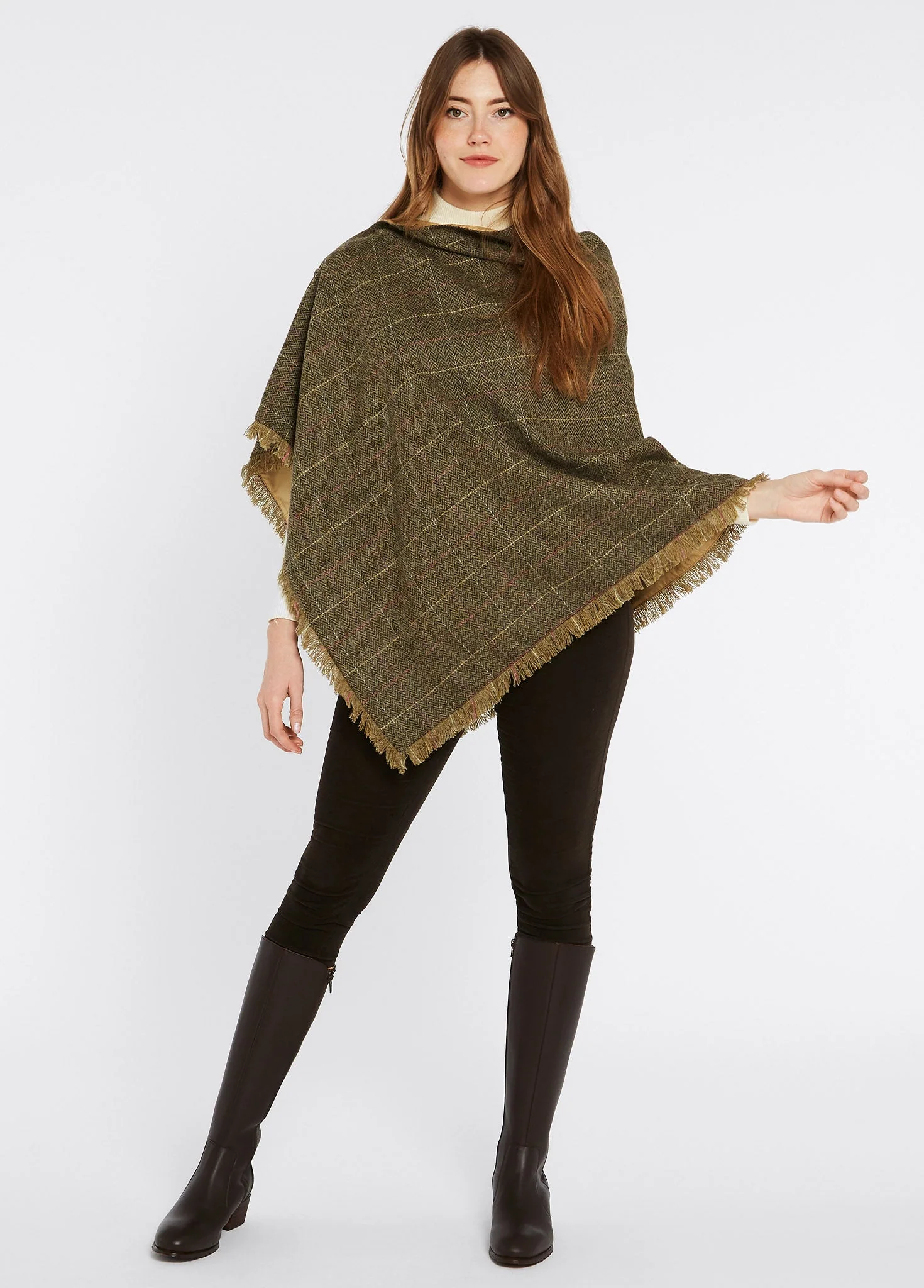 Hazelwood Tweed Poncho - Thistle - Image 2