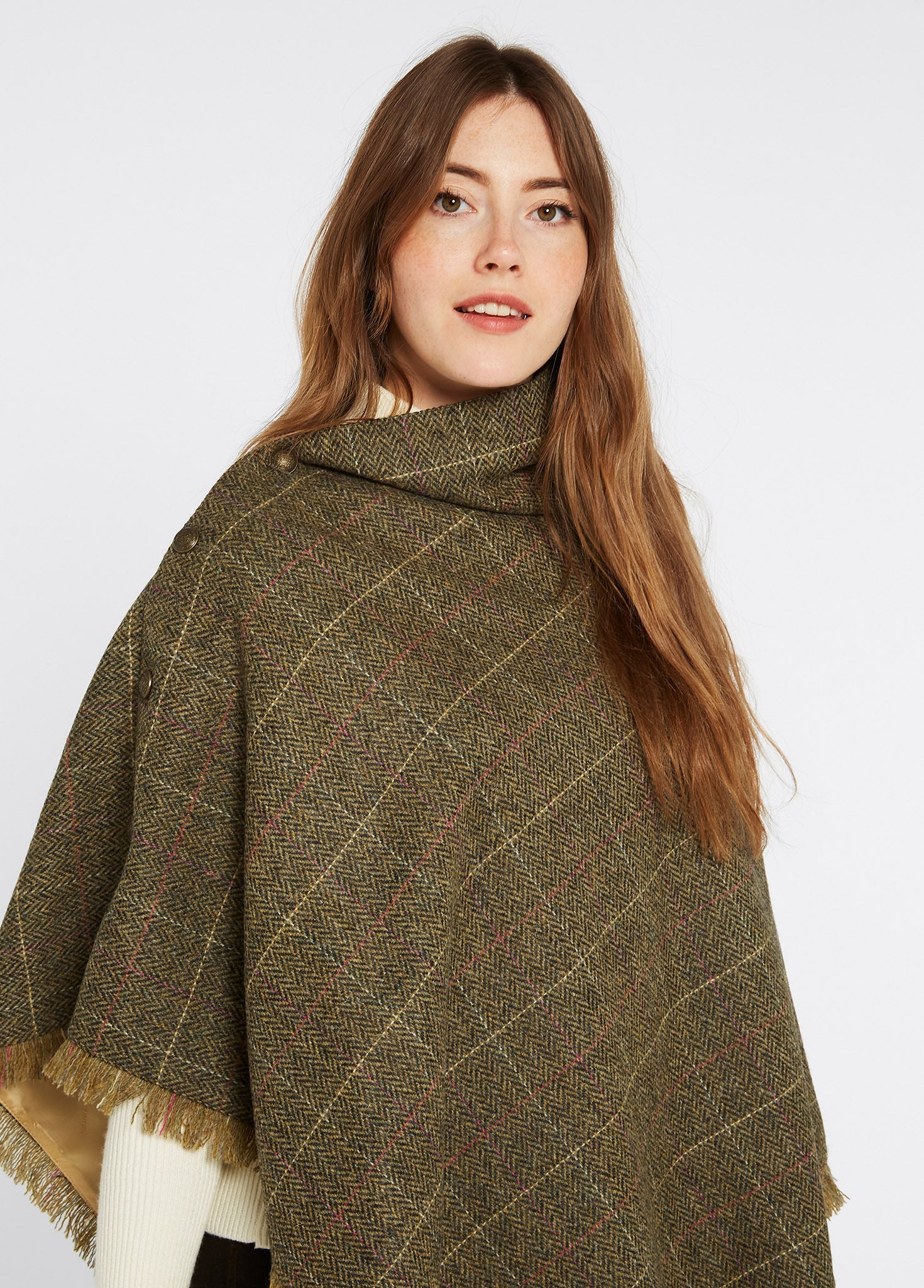 Hazelwood Tweed Poncho - Thistle - Image 4
