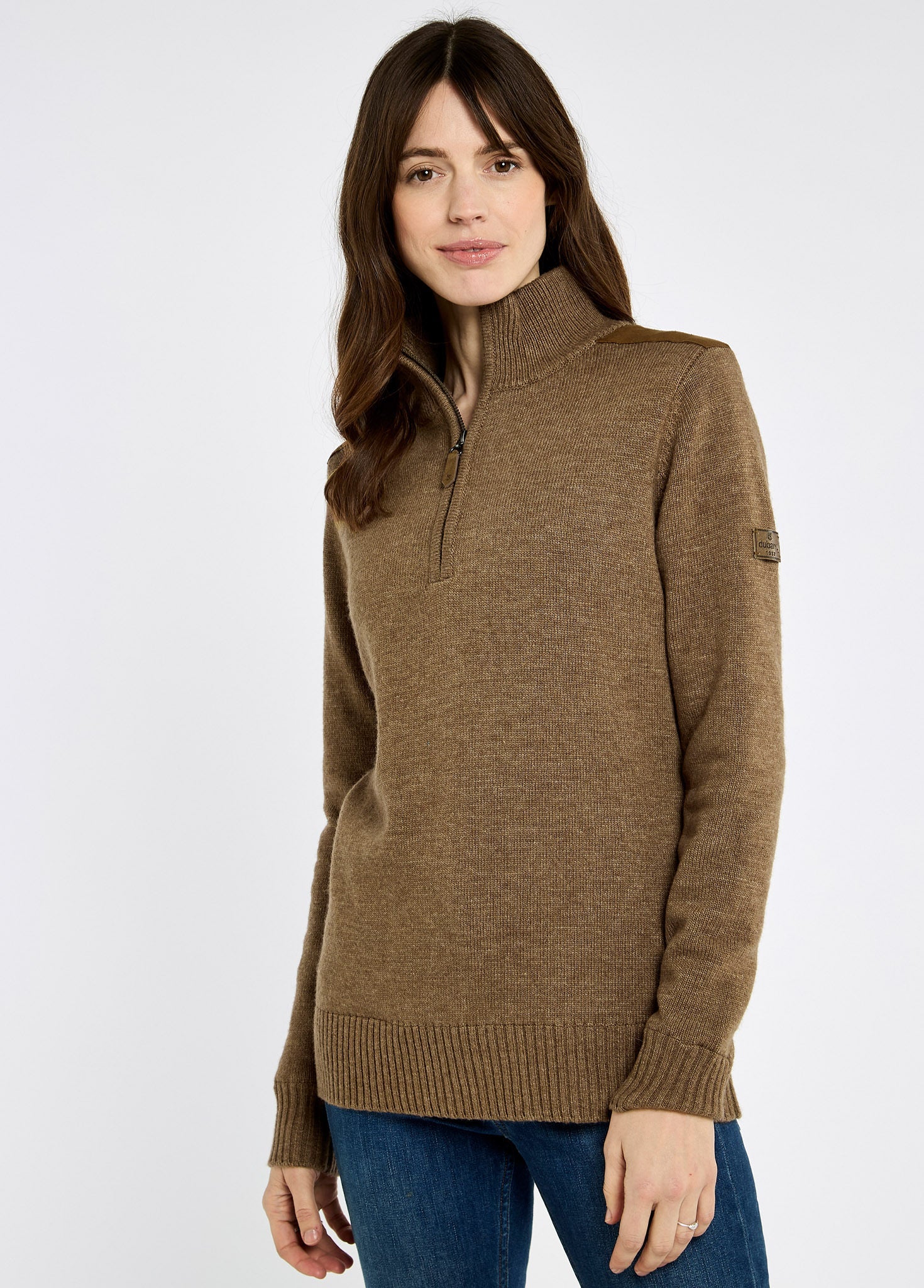 Hession Women's zip neck sweater - Elk - Image 3