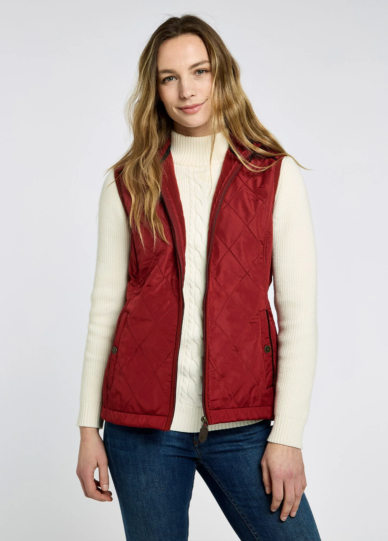 Heywood Quilted Gilet - Red Pepper - Image 4