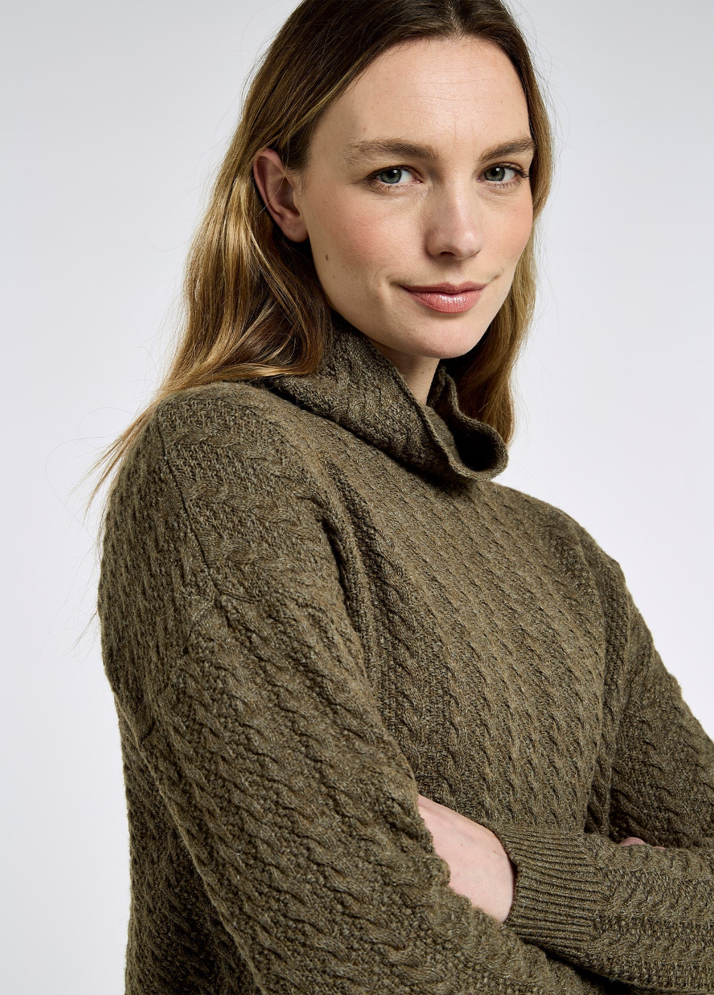 Hopkins Women's Relaxed fit sweater - Dusky Green - Image 4