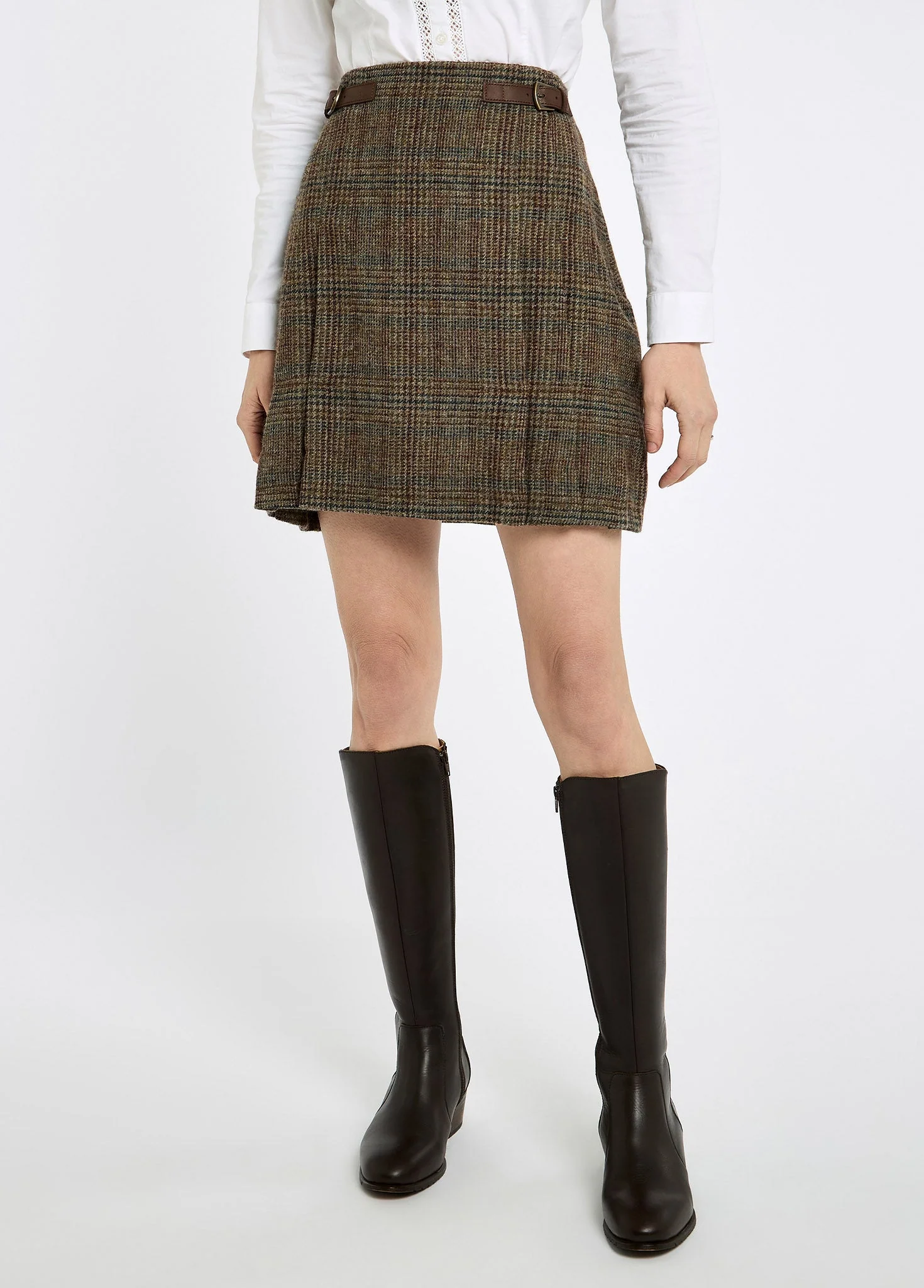 Hornbeam Women's pleated tweed skirt - Kelty Glen - Image 4