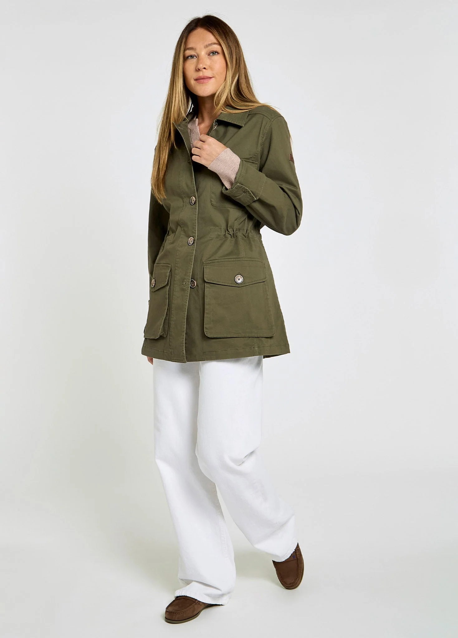 Hudson Women’s Chino Field Jacket - Kelp - Image 2