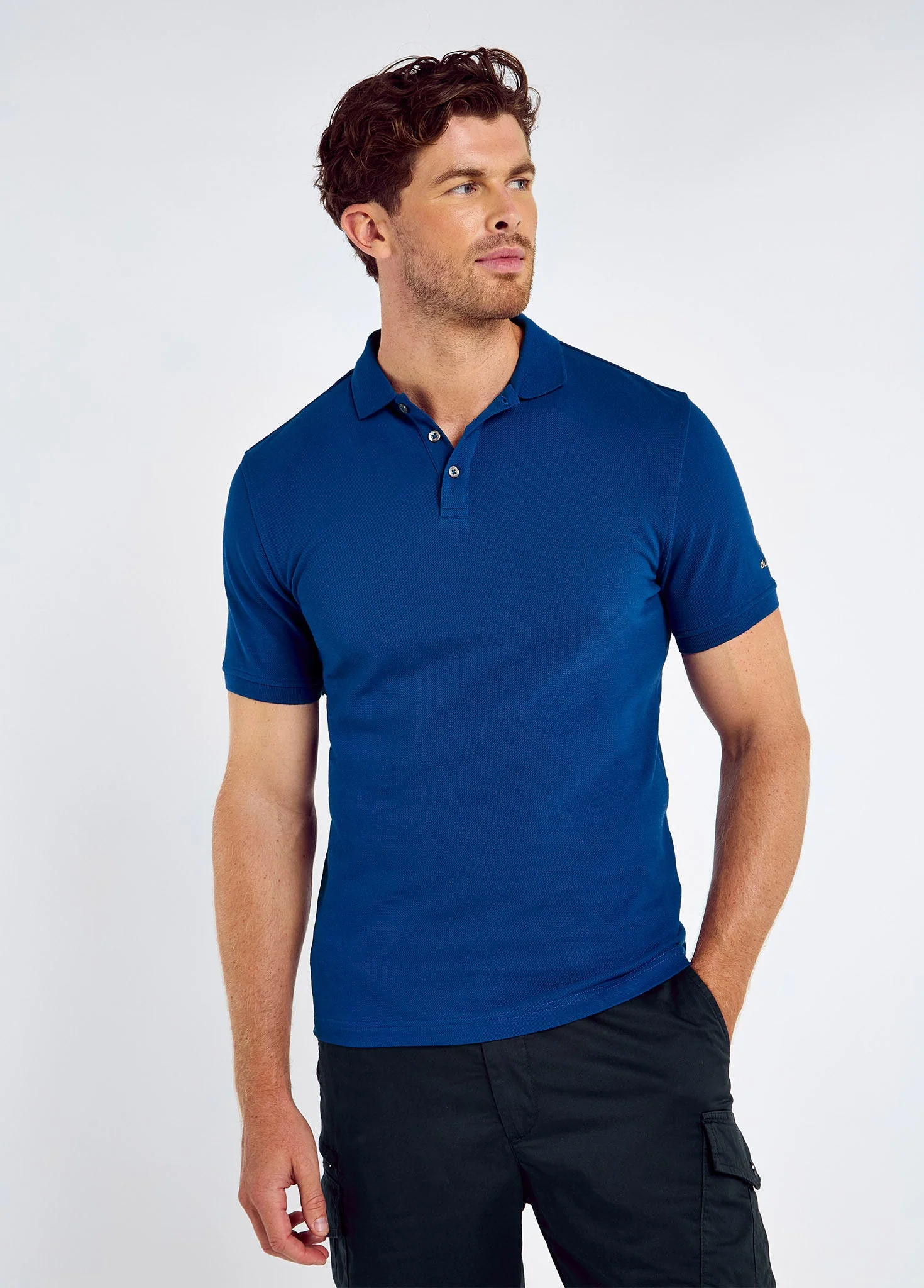 Jennings Men’s cotton pique polo- Cobalt - Image 3