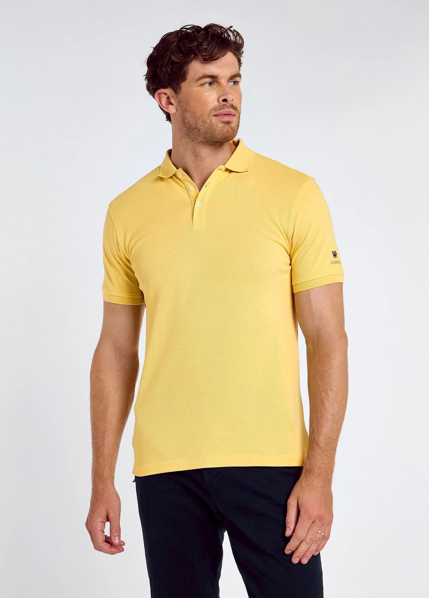Jennings Men’s cotton pique polo- Primrose - Image 3