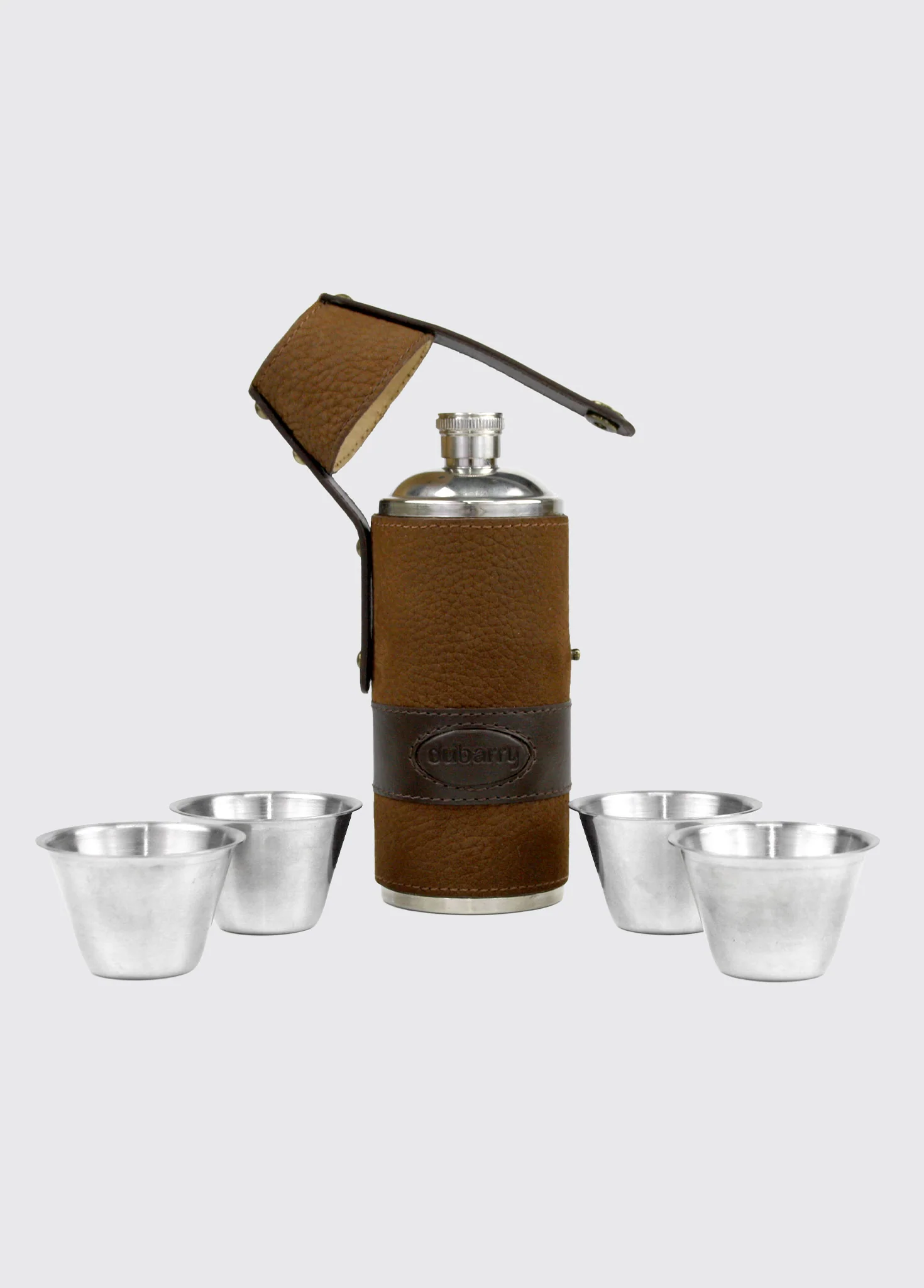 Jersey Hunter Flask in Dubarry Leather - Walnut - Image 2
