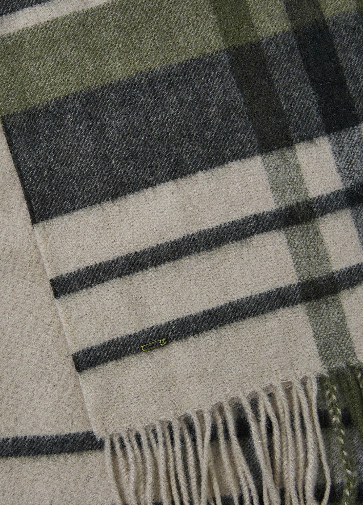 Kildavin Wool Scarf - Olive - Image 2