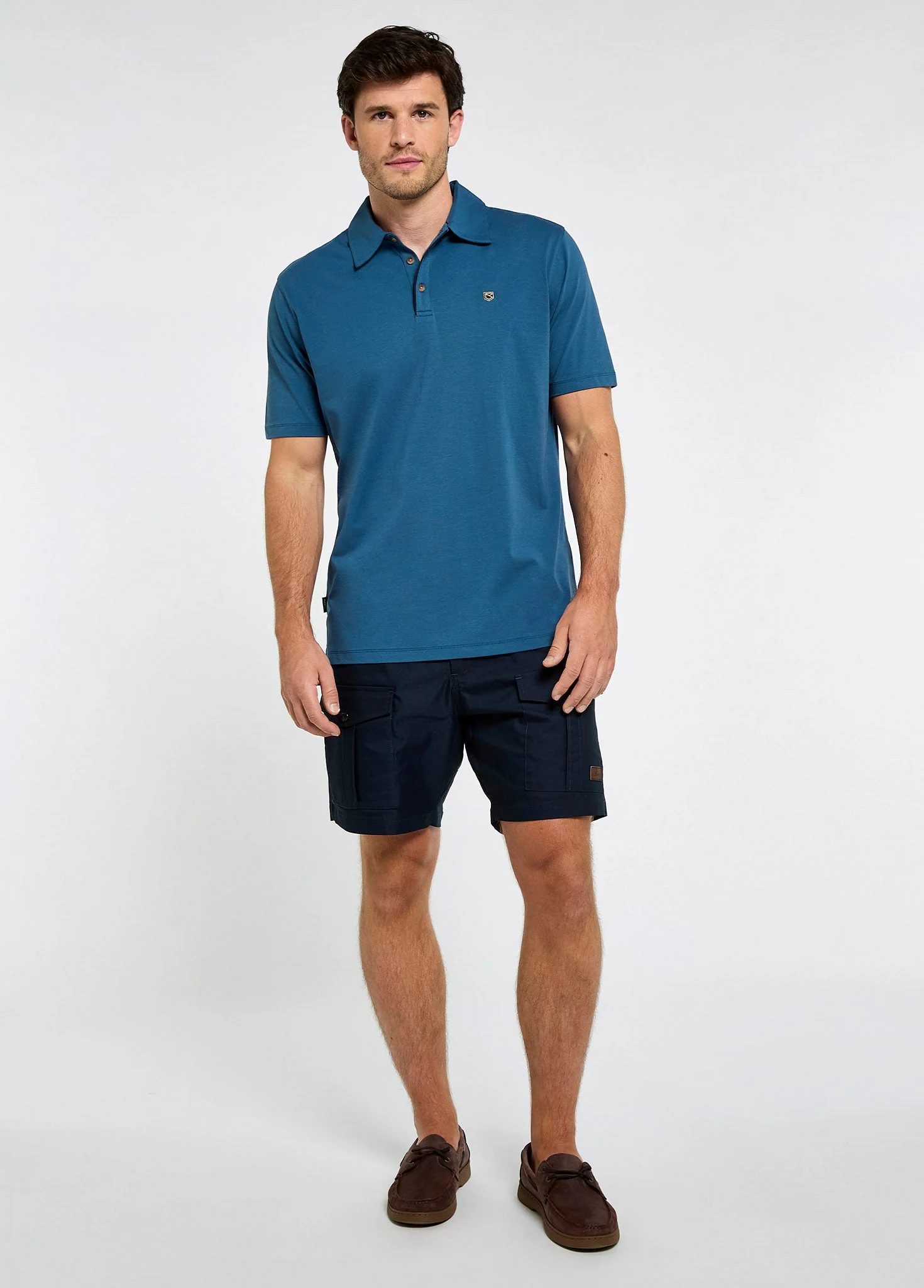 Kilmurray Men’s Three-Button Polo - Indigo - Image 2