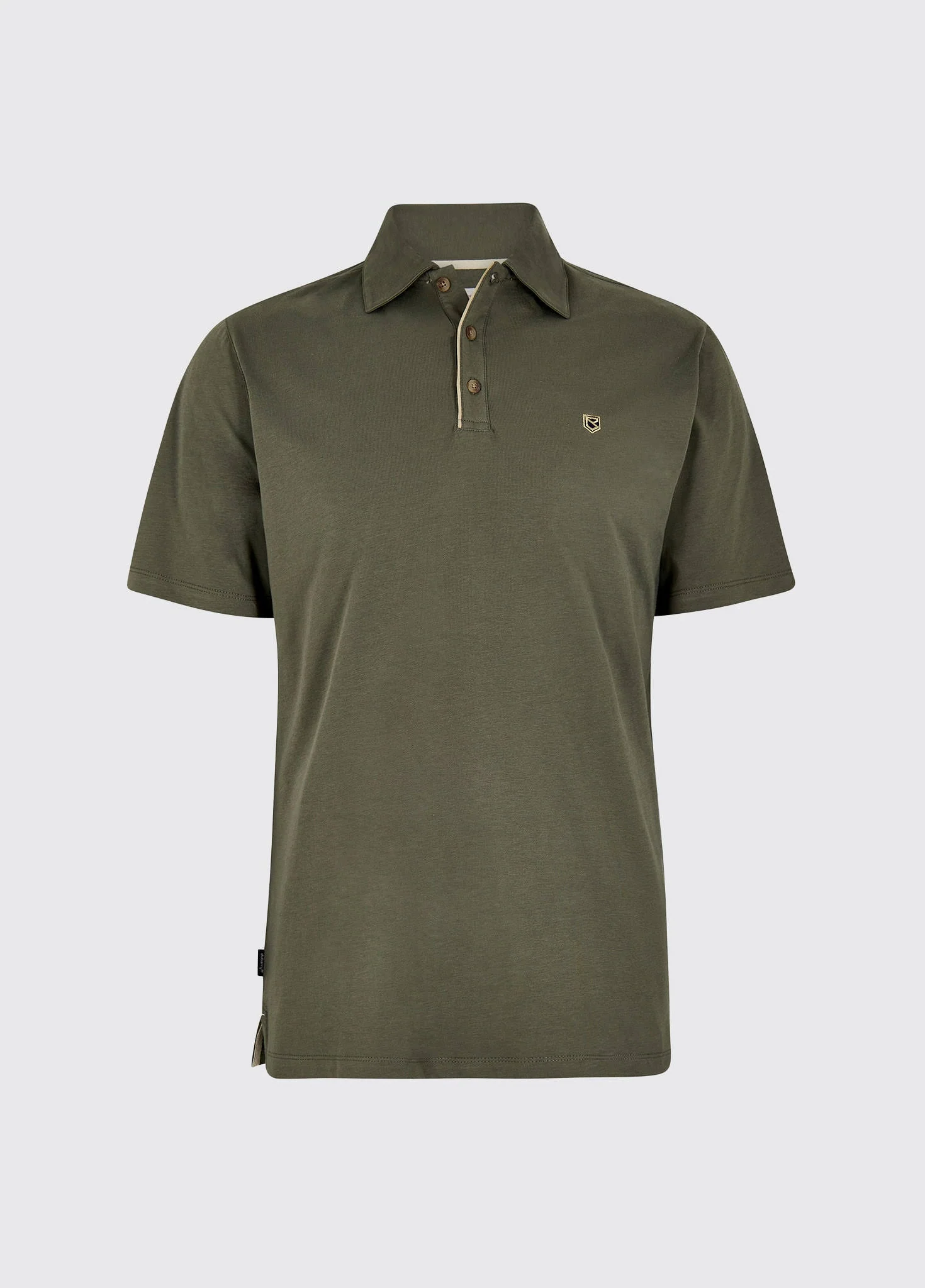 Kilmurray Men’s three-button polo - Kelp