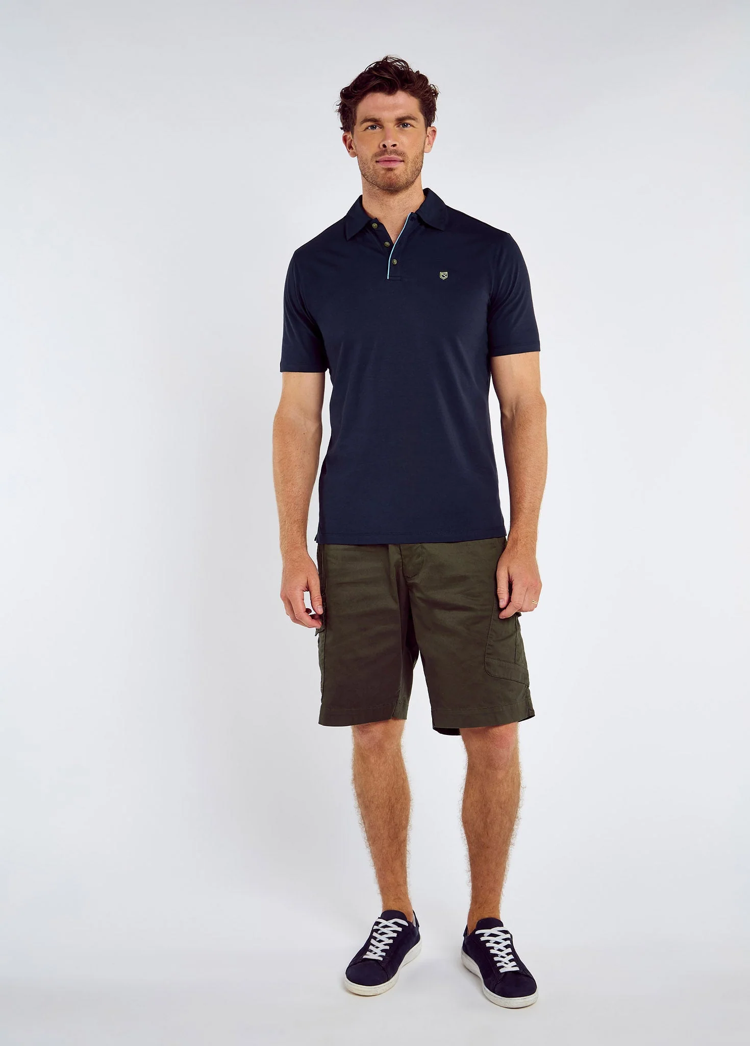 Kilmurray Men’s three-button polo - Navy - Image 2