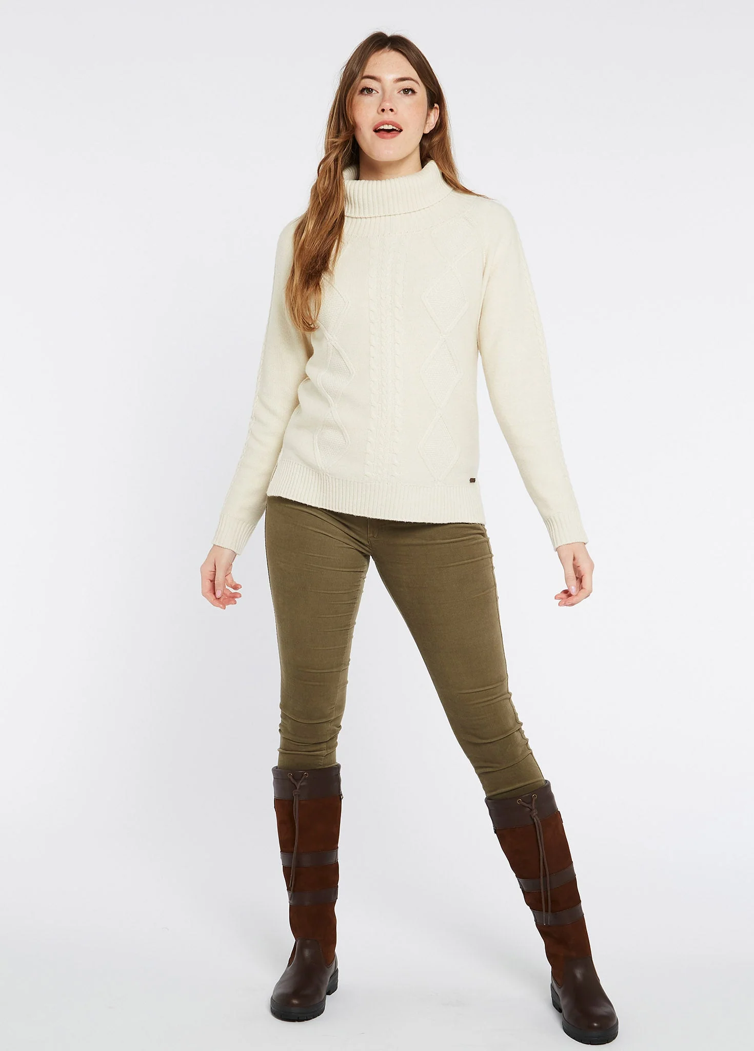 Kirkwood Women’s Chunky Sweater - Chalk - Image 2