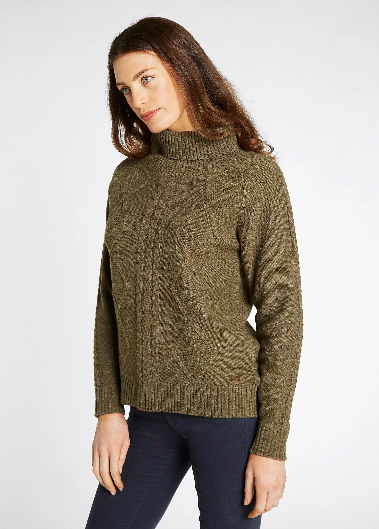 Kirkwood Women’s Chunky Sweater - Dusky Green - Image 3