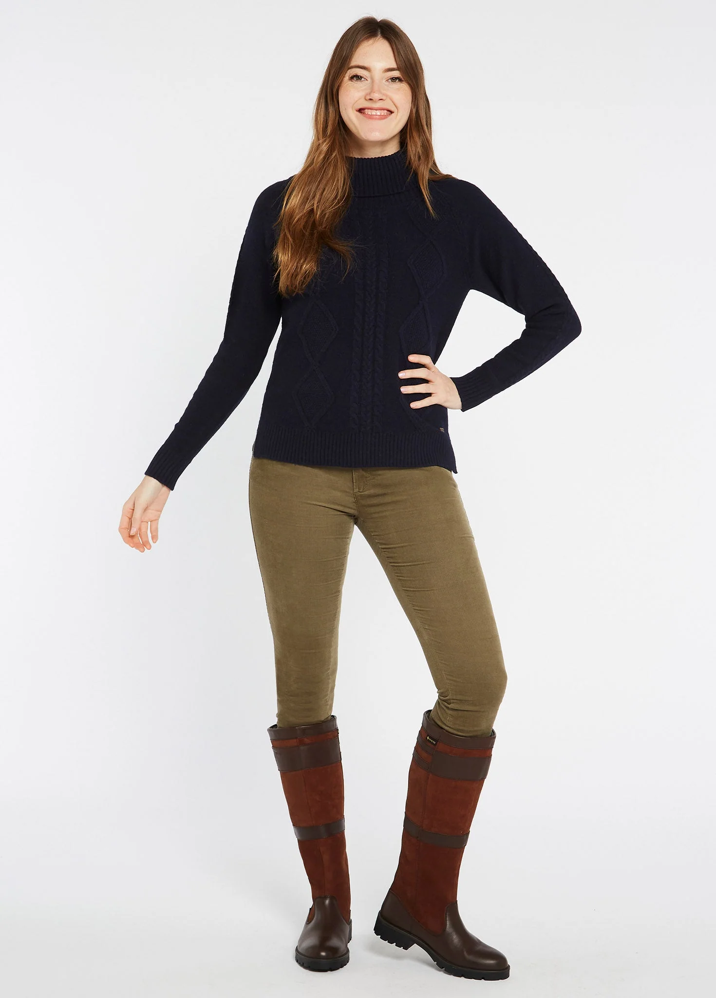 Kirkwood Women’s Chunky Sweater - Navy - Image 2