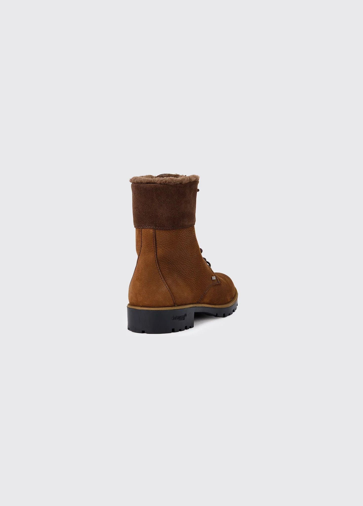 Glengarriff Ladies Fur Lined Laced Ankle Boot - Walnut - Image 7