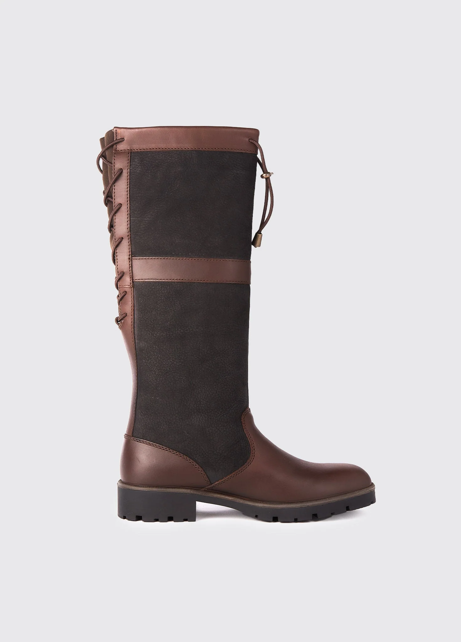 Glanmire Ladies Adjustable Calf Country Boot - Black/Brown - Image 4