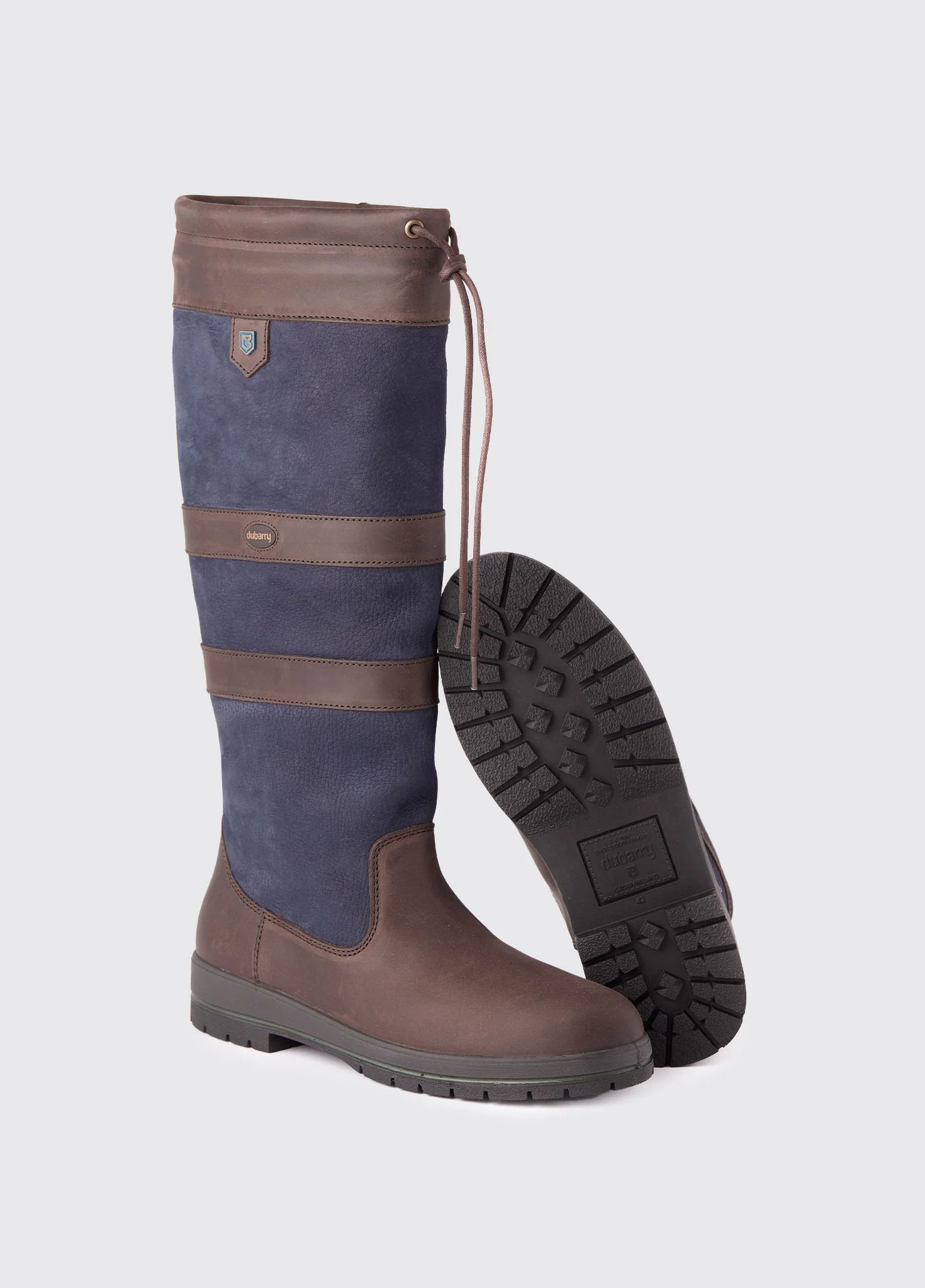 Galway Ladies ExtraFit™ Country Boot - Navy/Brown - Image 4