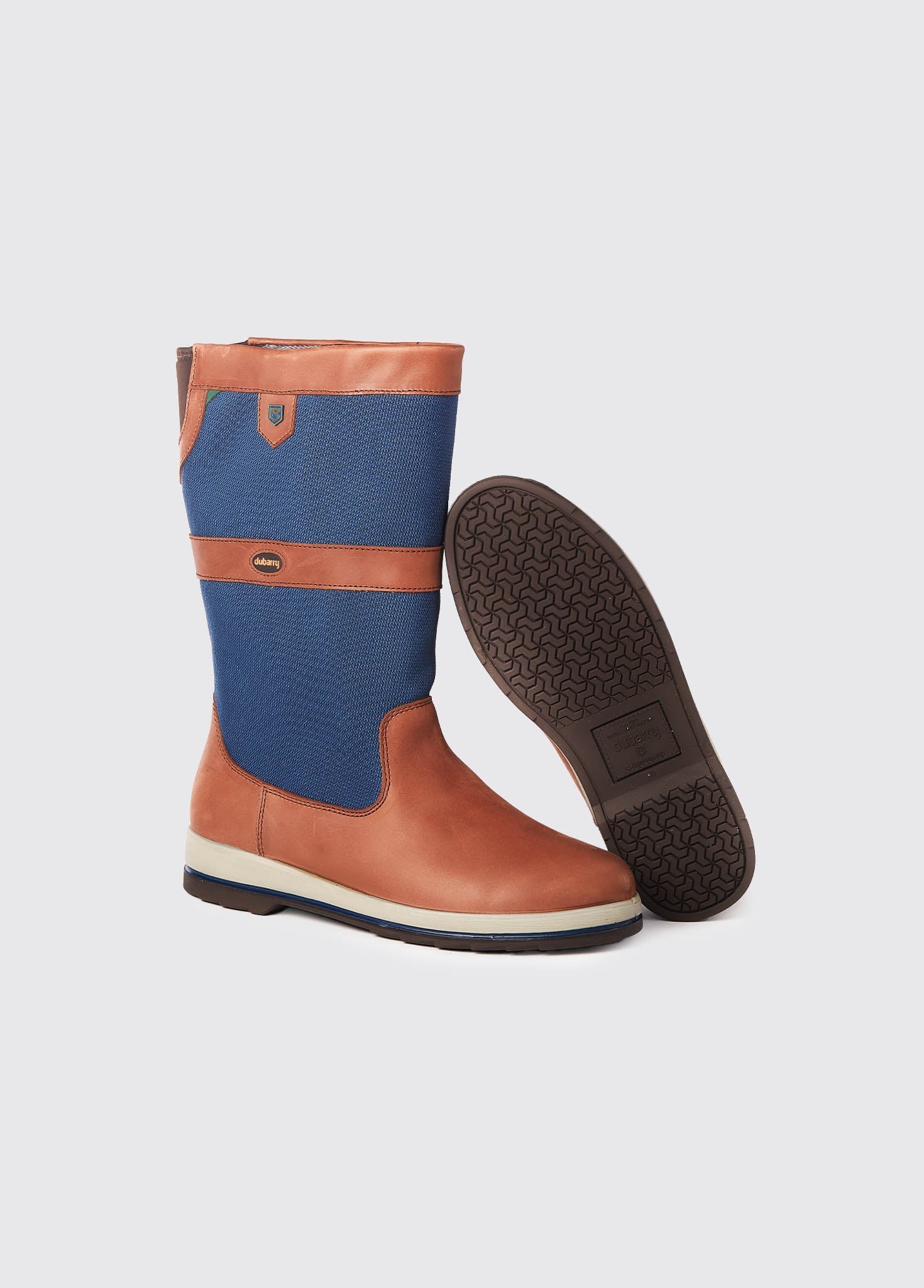 Shamrock Ladies ExtraFit™ Sailing Boot - Navy/Brown - Image 2