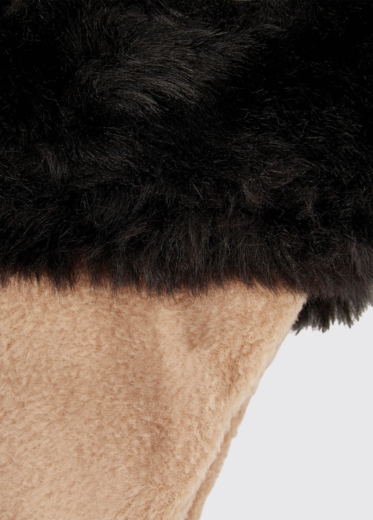 Faux Ladies Fur Boot Liners - Black - Image 3