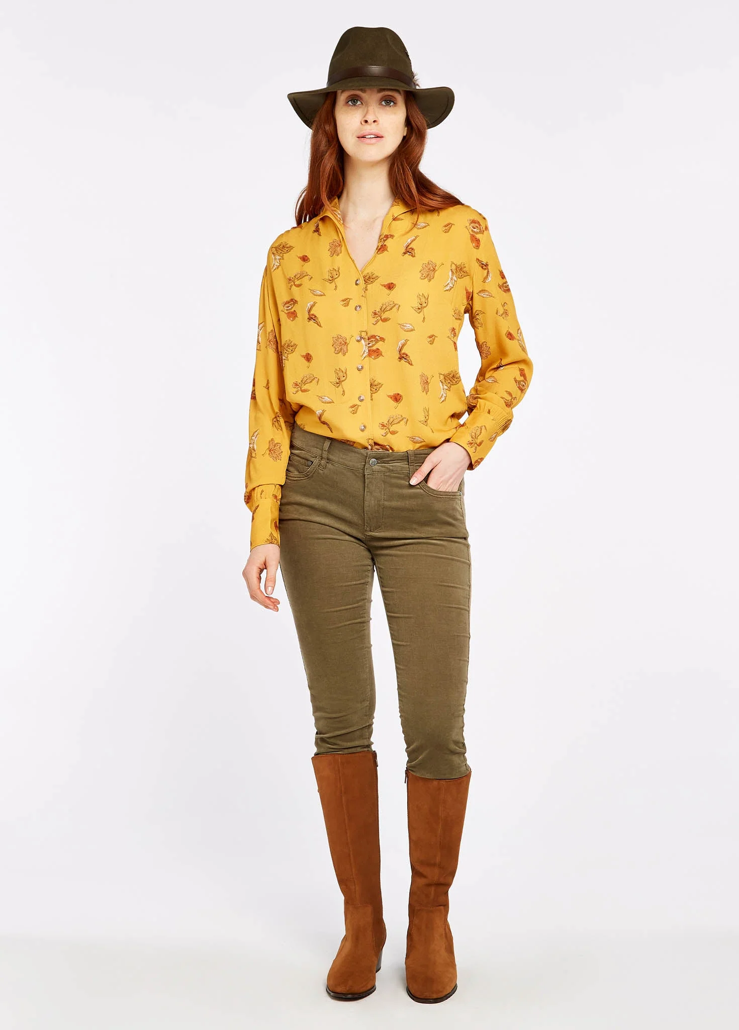 Honeysuckle Jeans - Dusky Green - Image 2