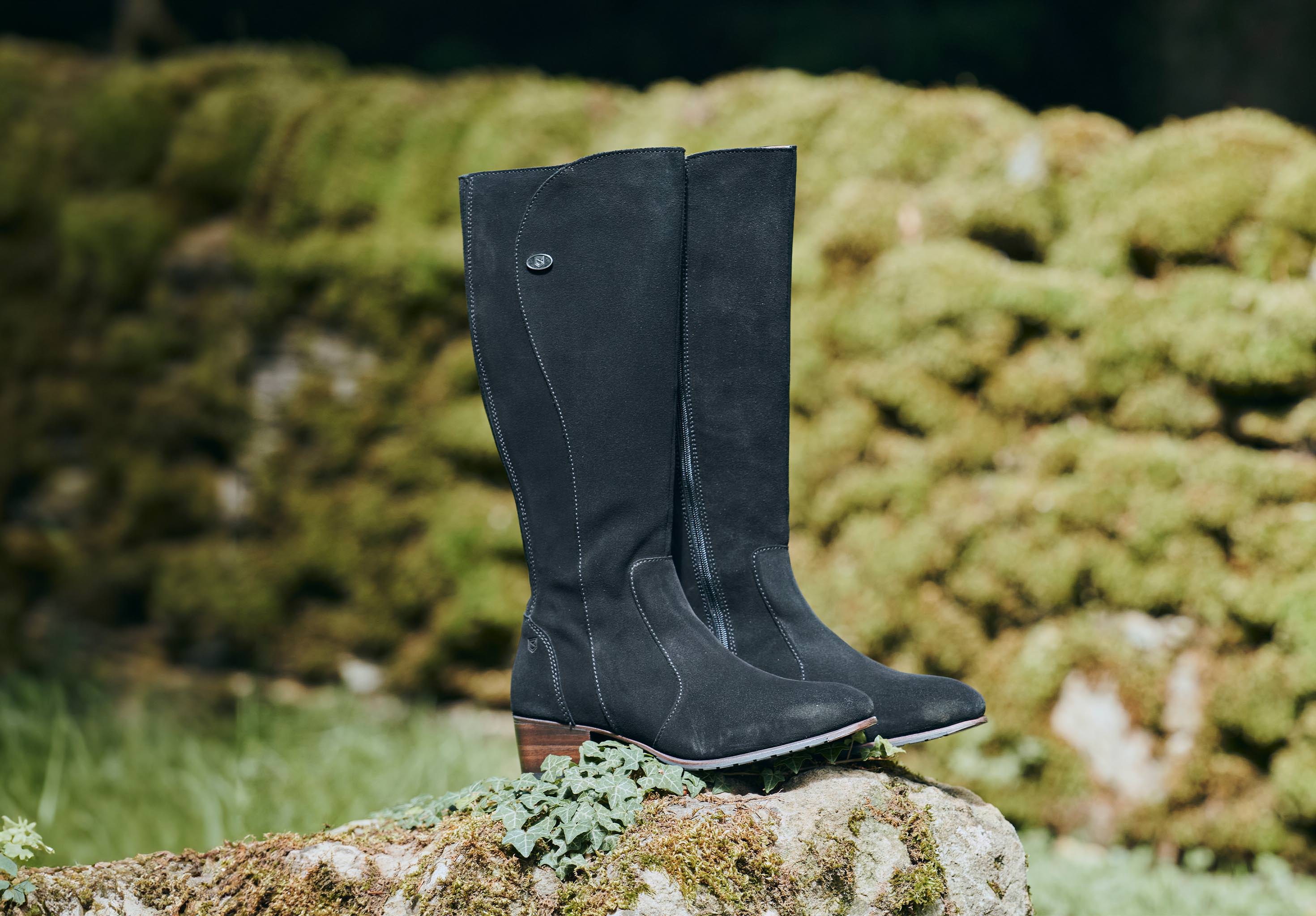 Downpatrick Knee High Boot - Black Suede - Image 2