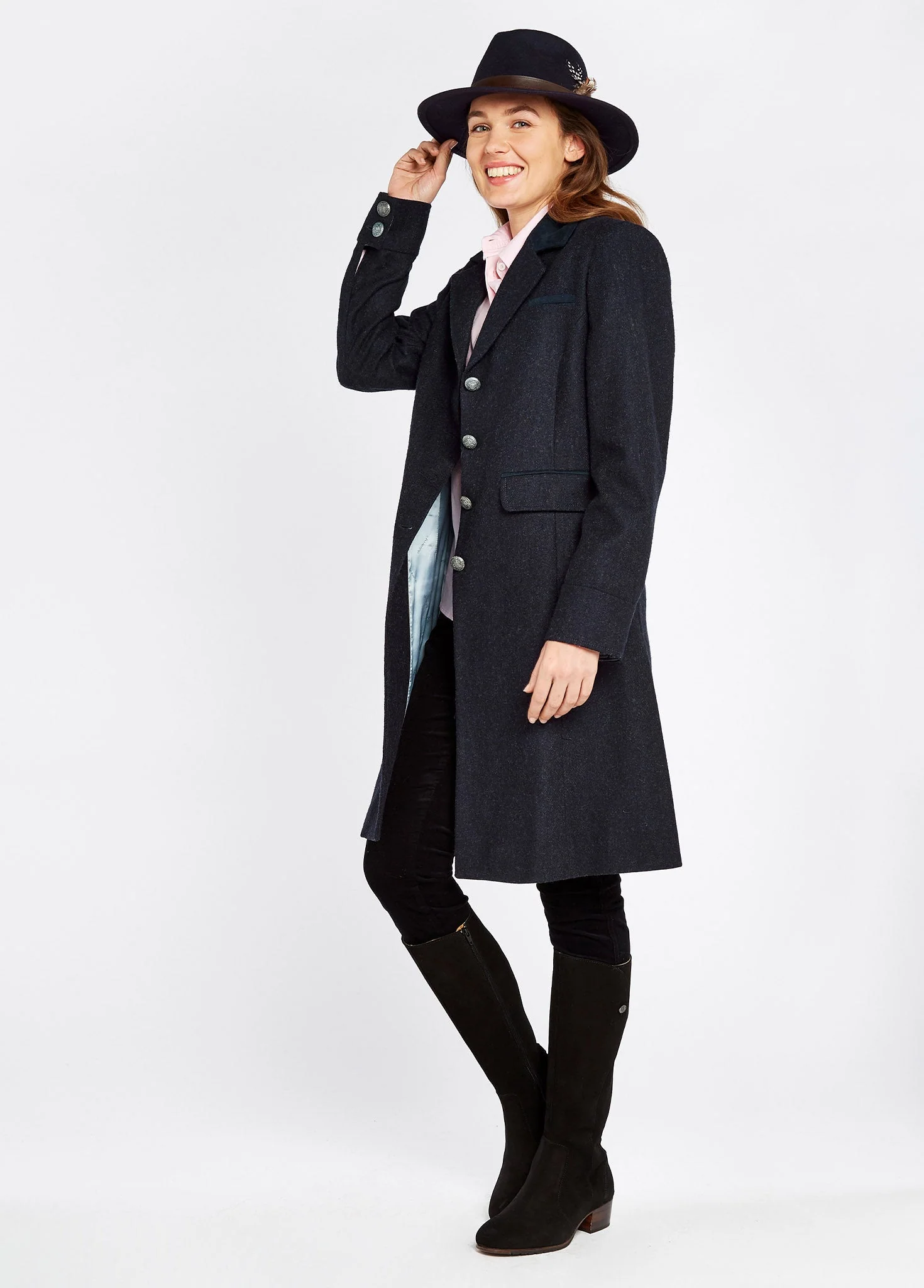 Downpatrick Knee High Boot - Black Suede - Image 3