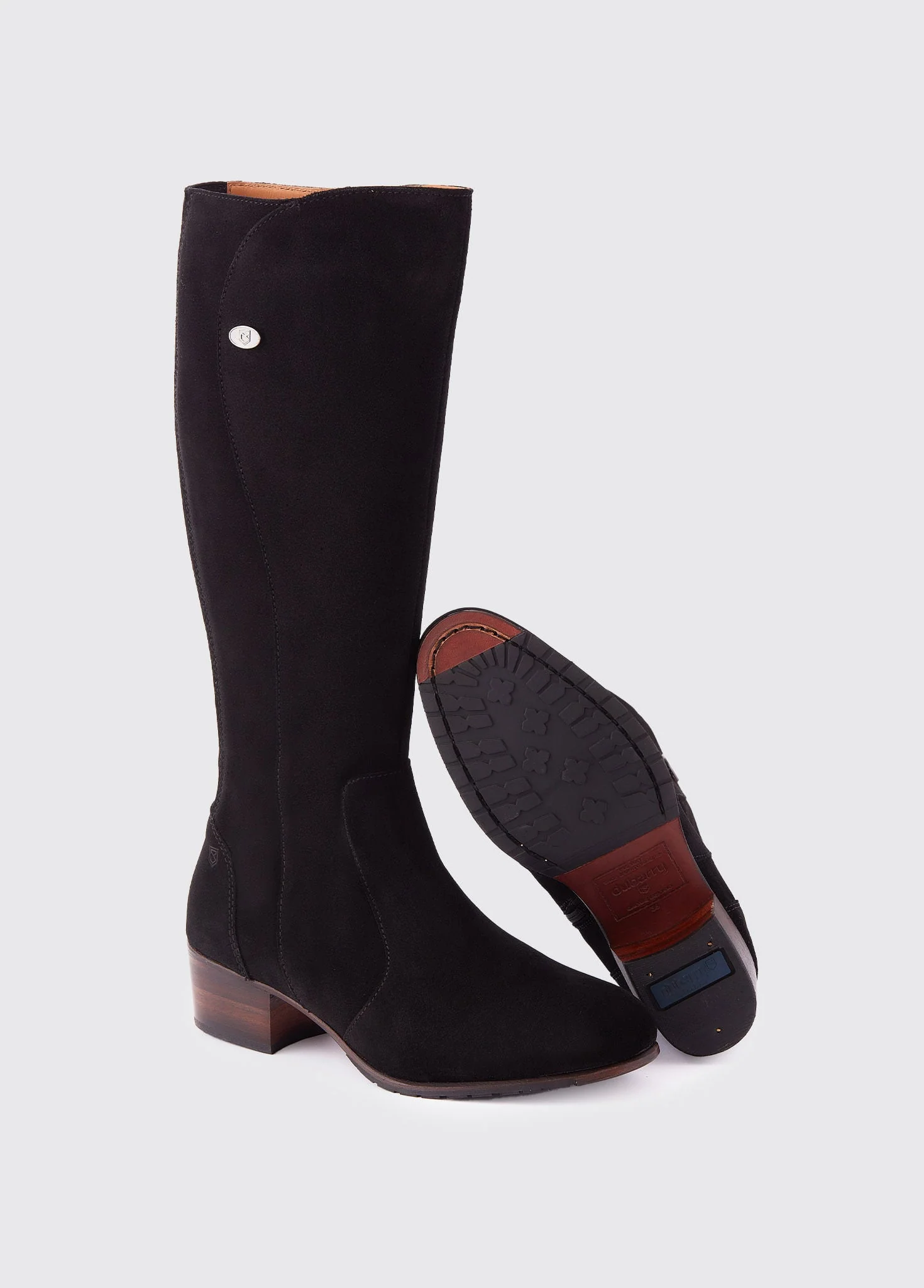 Downpatrick Knee High Boot - Black Suede - Image 4