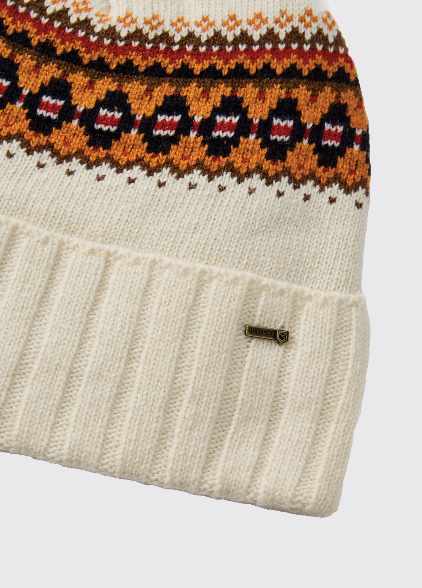 Kilcormac Ladies Knitted Hat - Chalk - Image 2